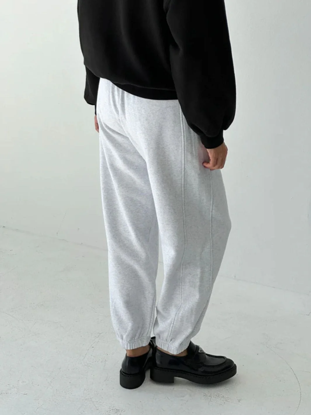 French Terry Balloon Pants - Icy Grey - Image 3
