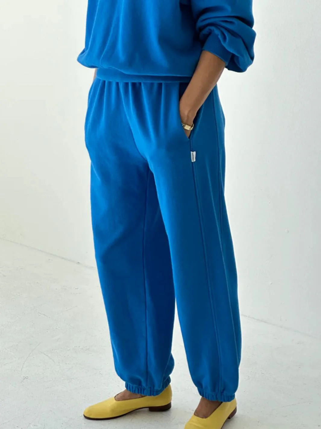 French Terry Balloon Pants - Lagoon - Image 2