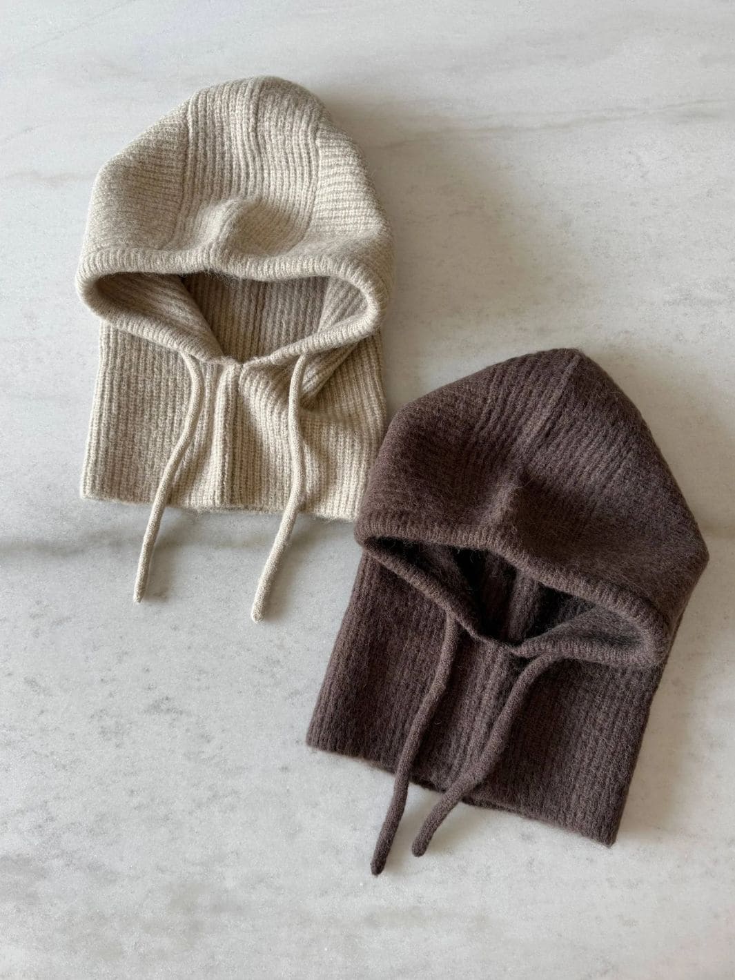 Fuzzy Alpaca Balaclava - Brown - Image 2