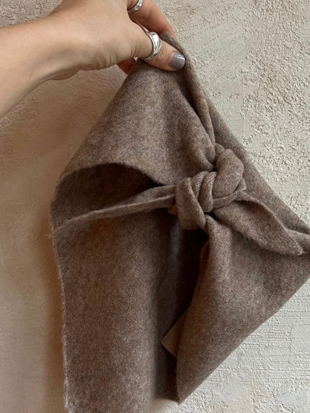 Fuzzy Wool Cravat Scarf - Image 11