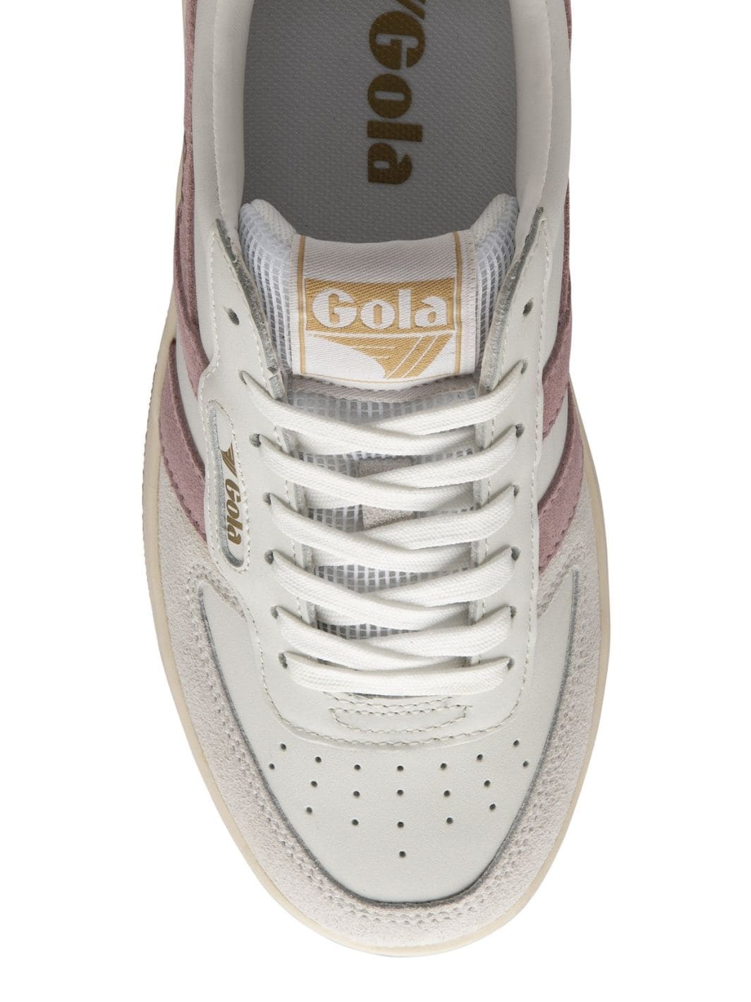 Gola Classics Women's Hawk Sneakers - White/Pastel Pink/Gold - Image 5