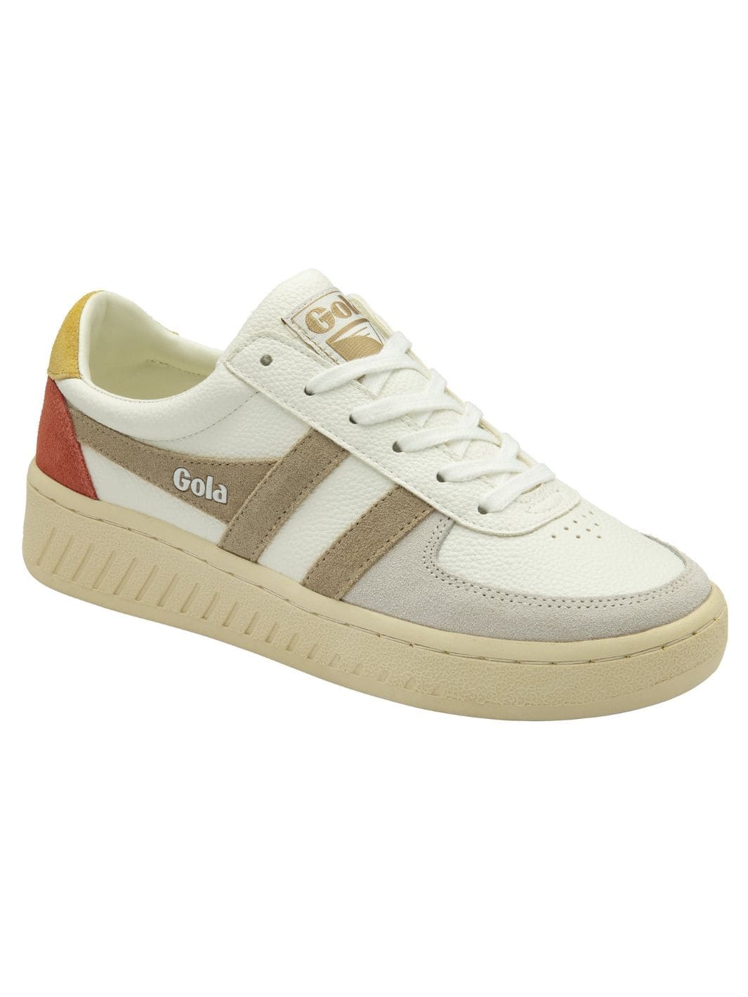 Gola Classics Women's Recycled Grandslam Trident Sneakers - White/Bone/Flax - Image 2