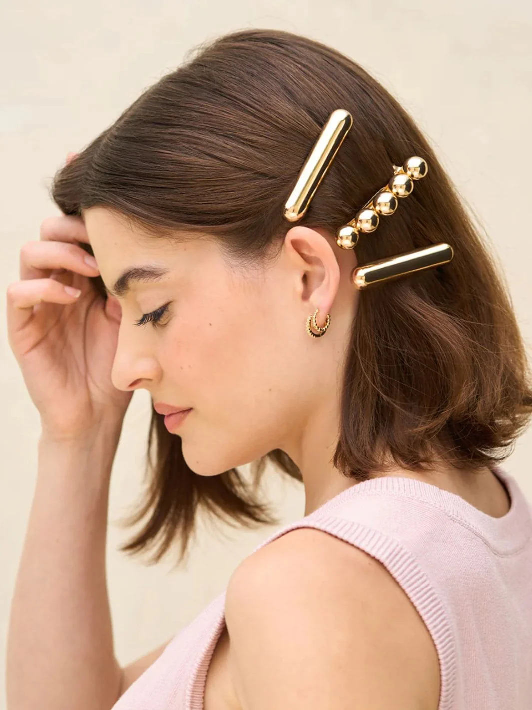 Gold Metal Barrettes - Image 2