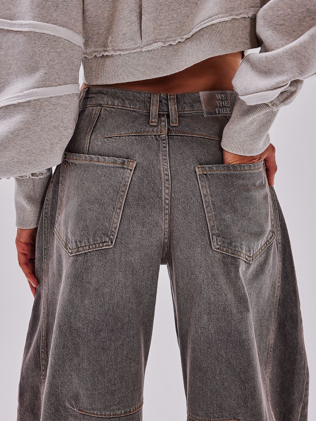 Good Luck Mid-Rise Barrel Jeans - Archive Grey - Image 4