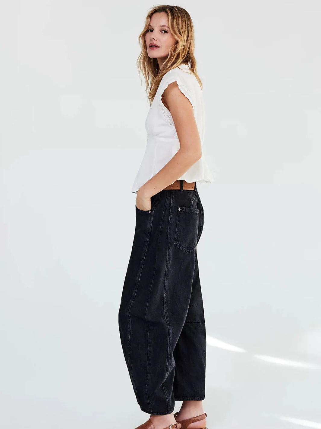 Good Luck Mid-Rise Barrel Jeans - Soundwave - Image 3
