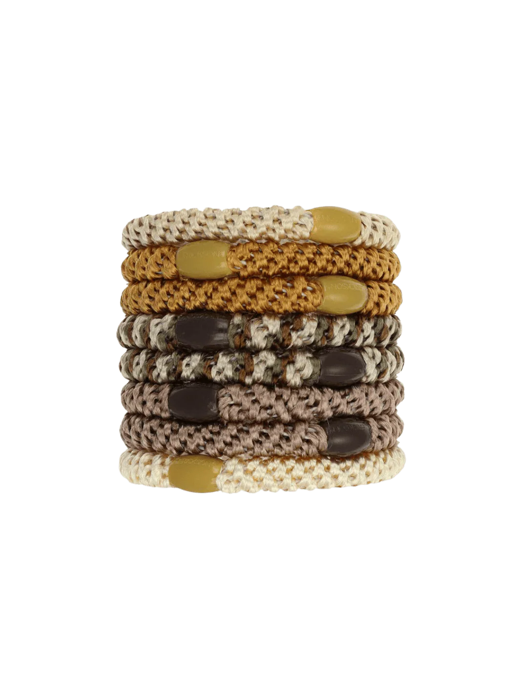Grab & Go Ponytail Holders 8 Pack - Oatmeal