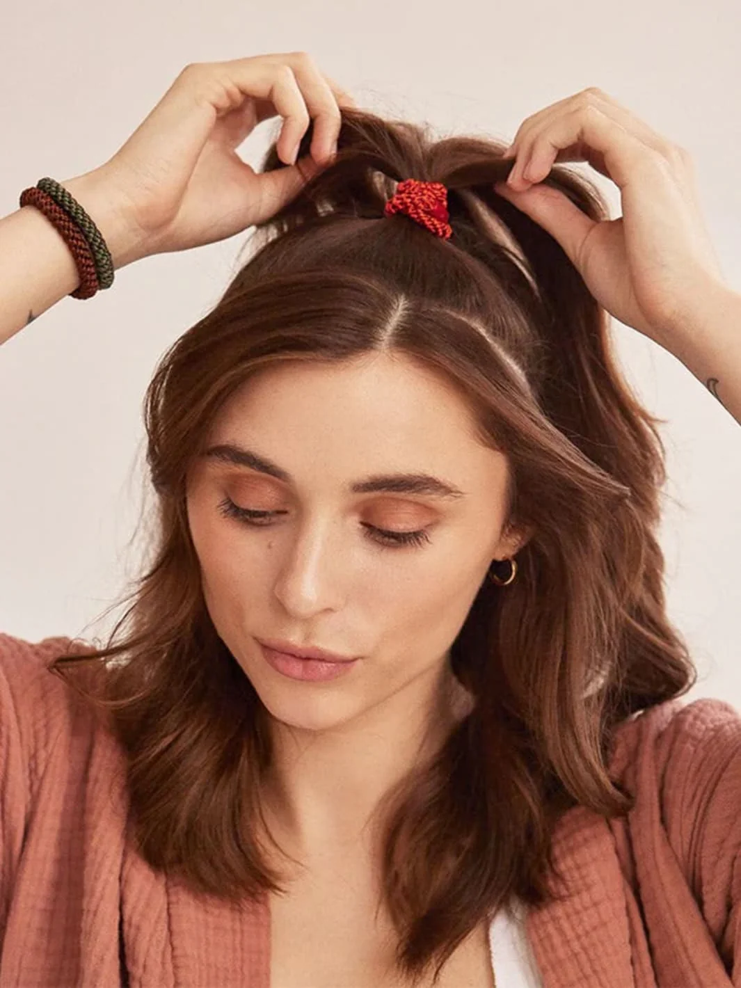 Grab & Go Ponytail Holders 8 Pack - Pomegranate - Image 2