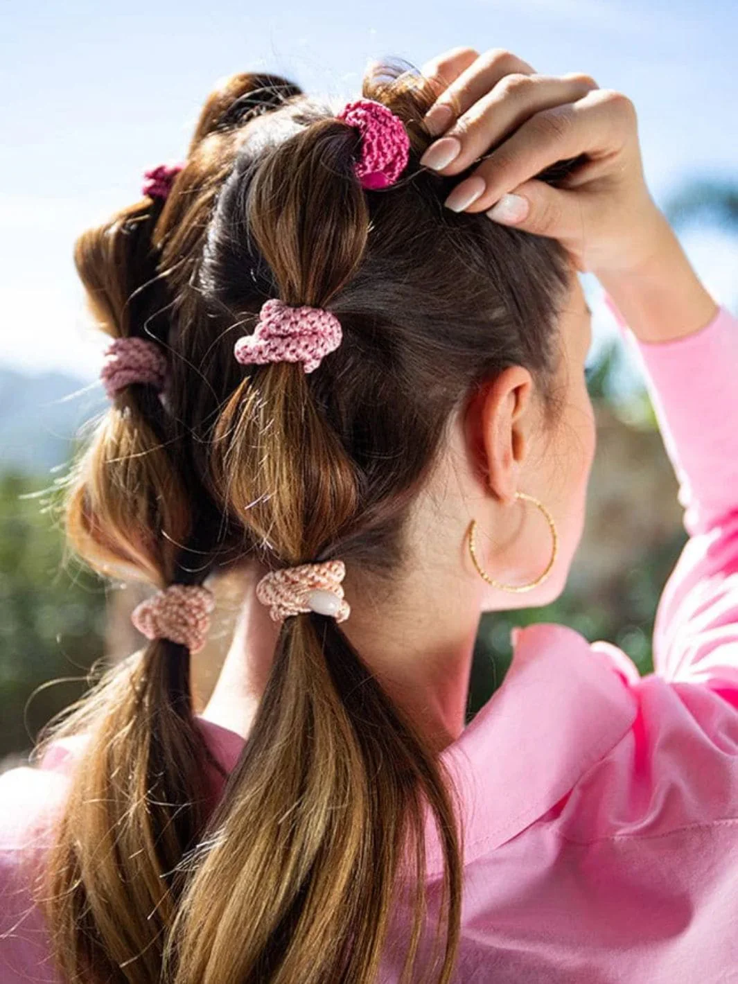 Grab & Go Ponytail Holders 8 Pack - Think Pink - Image 2
