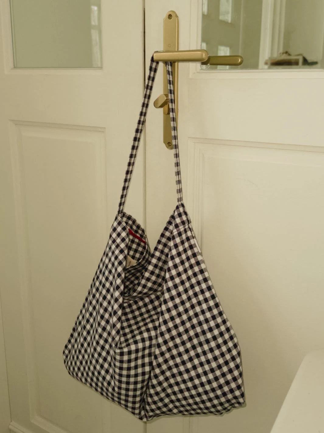Happy Carry Bag - Navy Gingham - Image 3