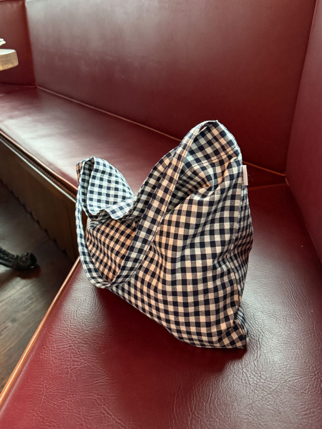 Happy Carry Bag - Navy Gingham - Image 8