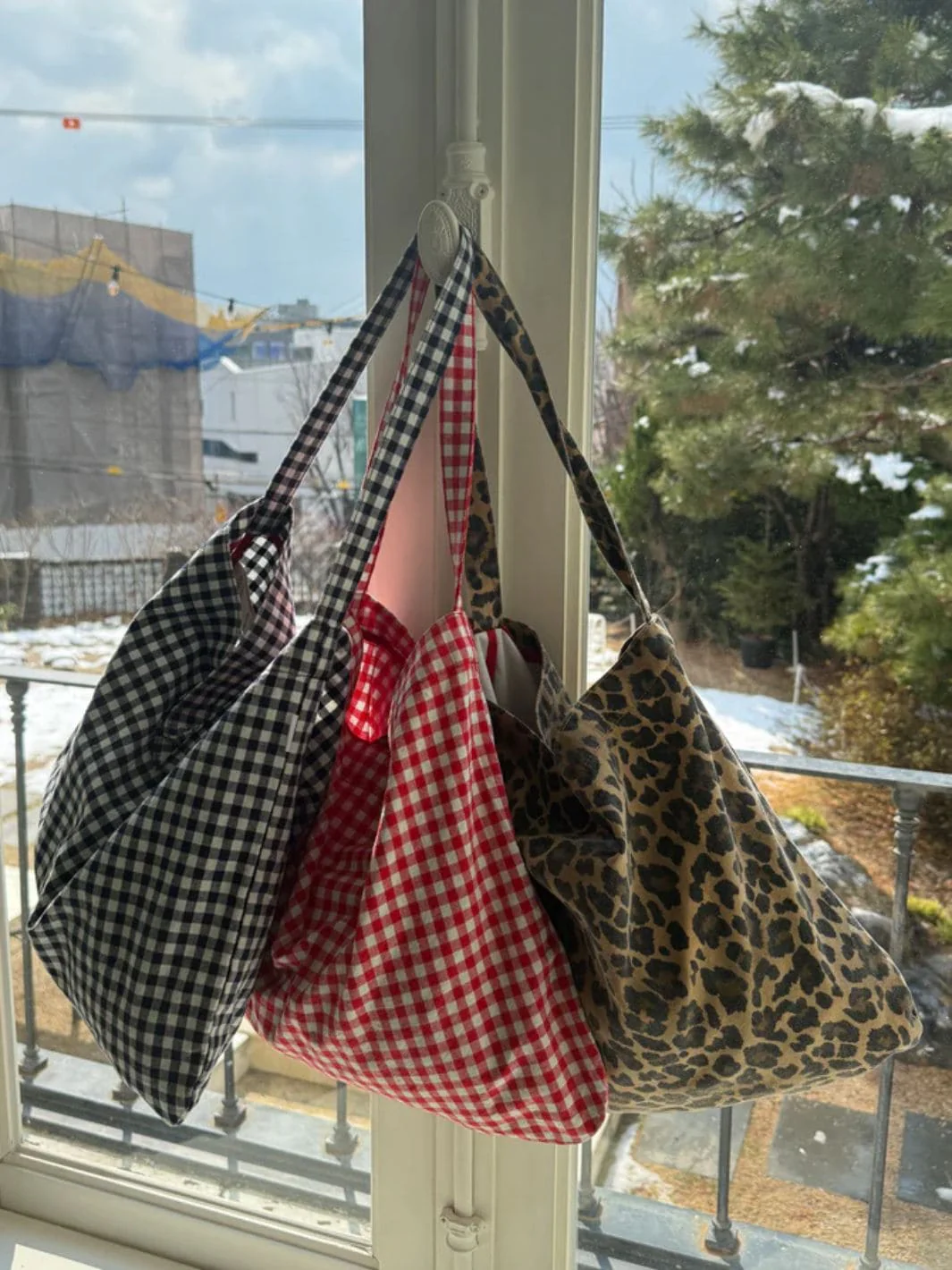 Happy Carry Bag - Red Gingham - Image 5