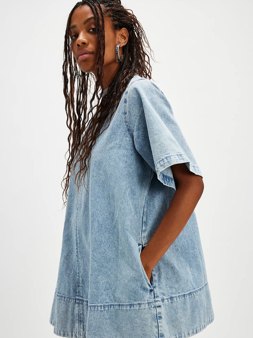 Harlow Mini Dress - Ocean Blue - Image 3