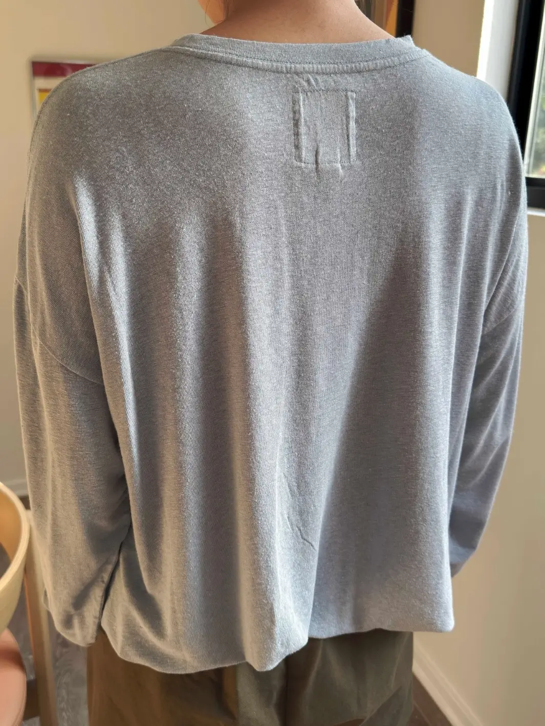 Haze Linen Blend Tee - Moonbeam - Image 4