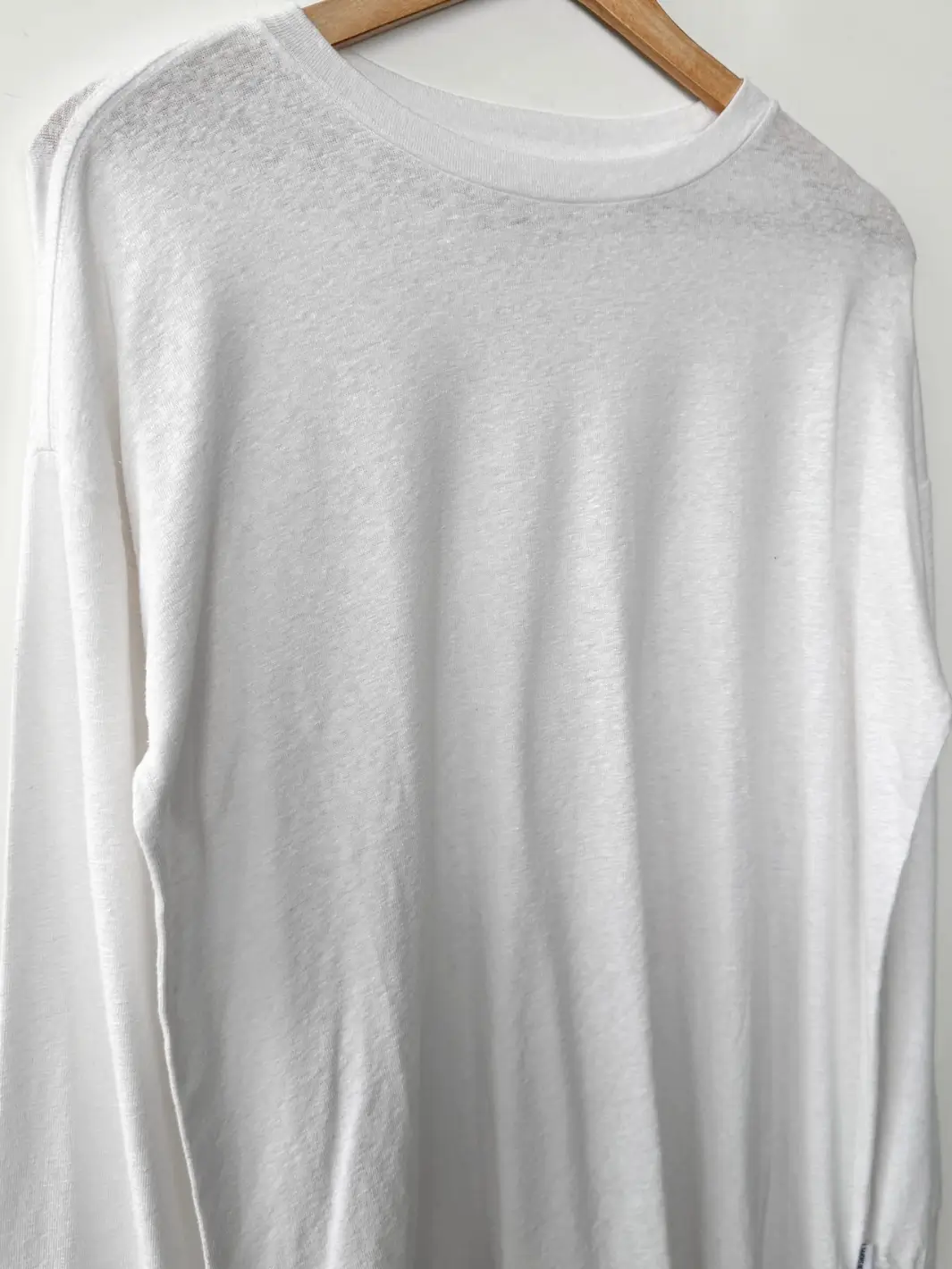 Haze Linen Blend Tee - White - Image 5