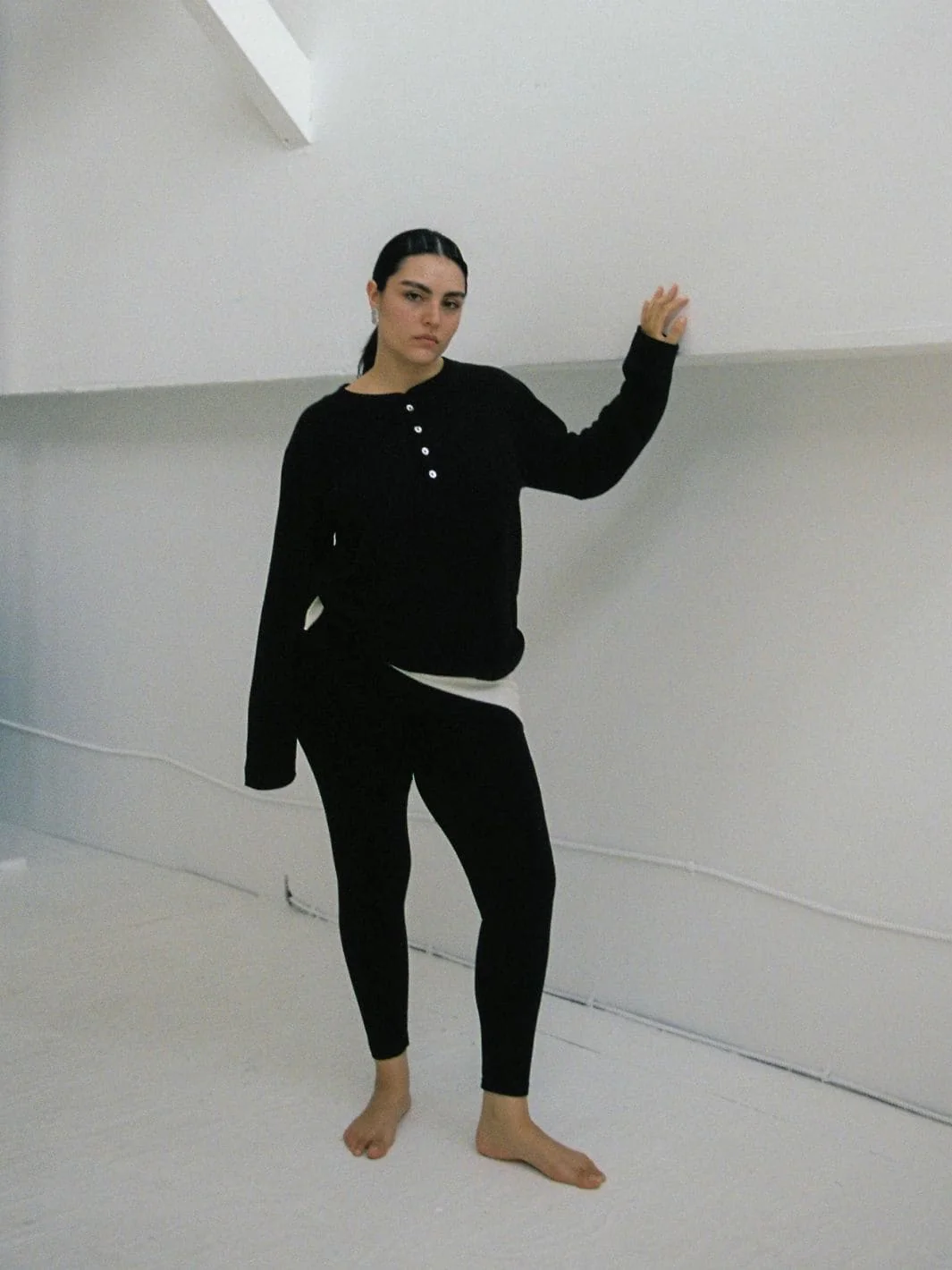 Hemp Bay Henley - Black - Image 2
