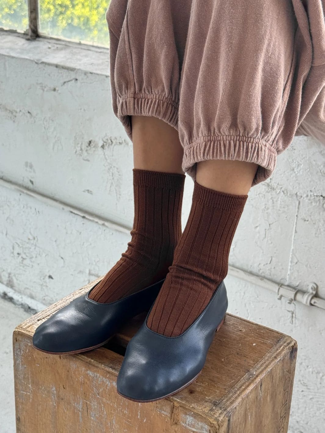 Her Socks (MC Cotton) - Coffee - Image 3