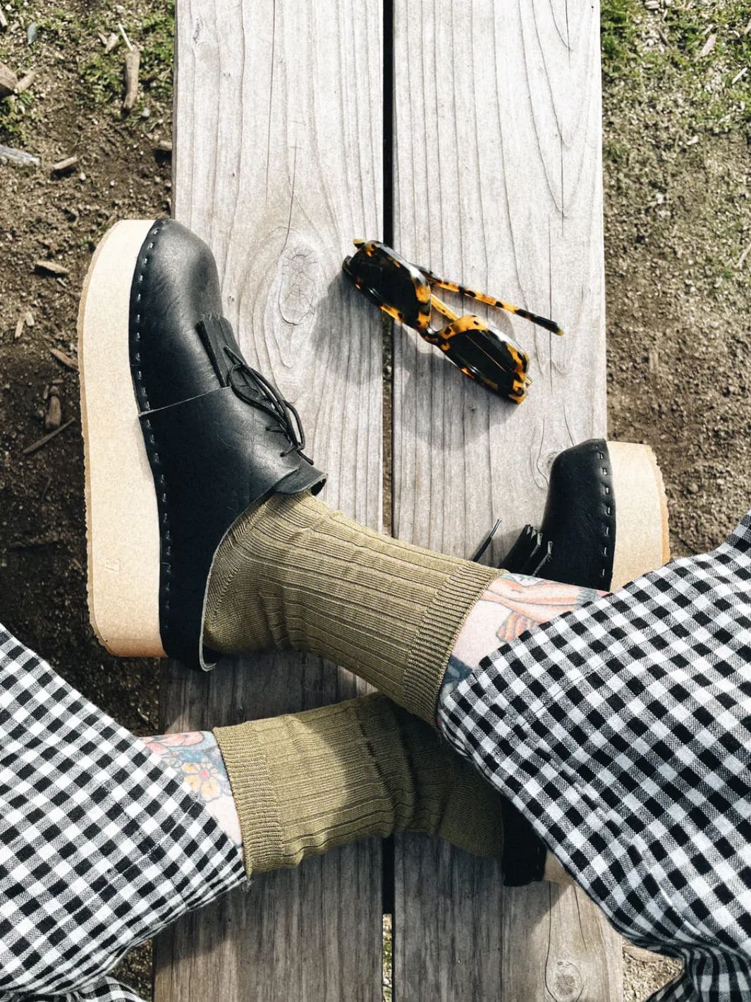 Her Socks (MC Cotton) - Pesto - Image 4