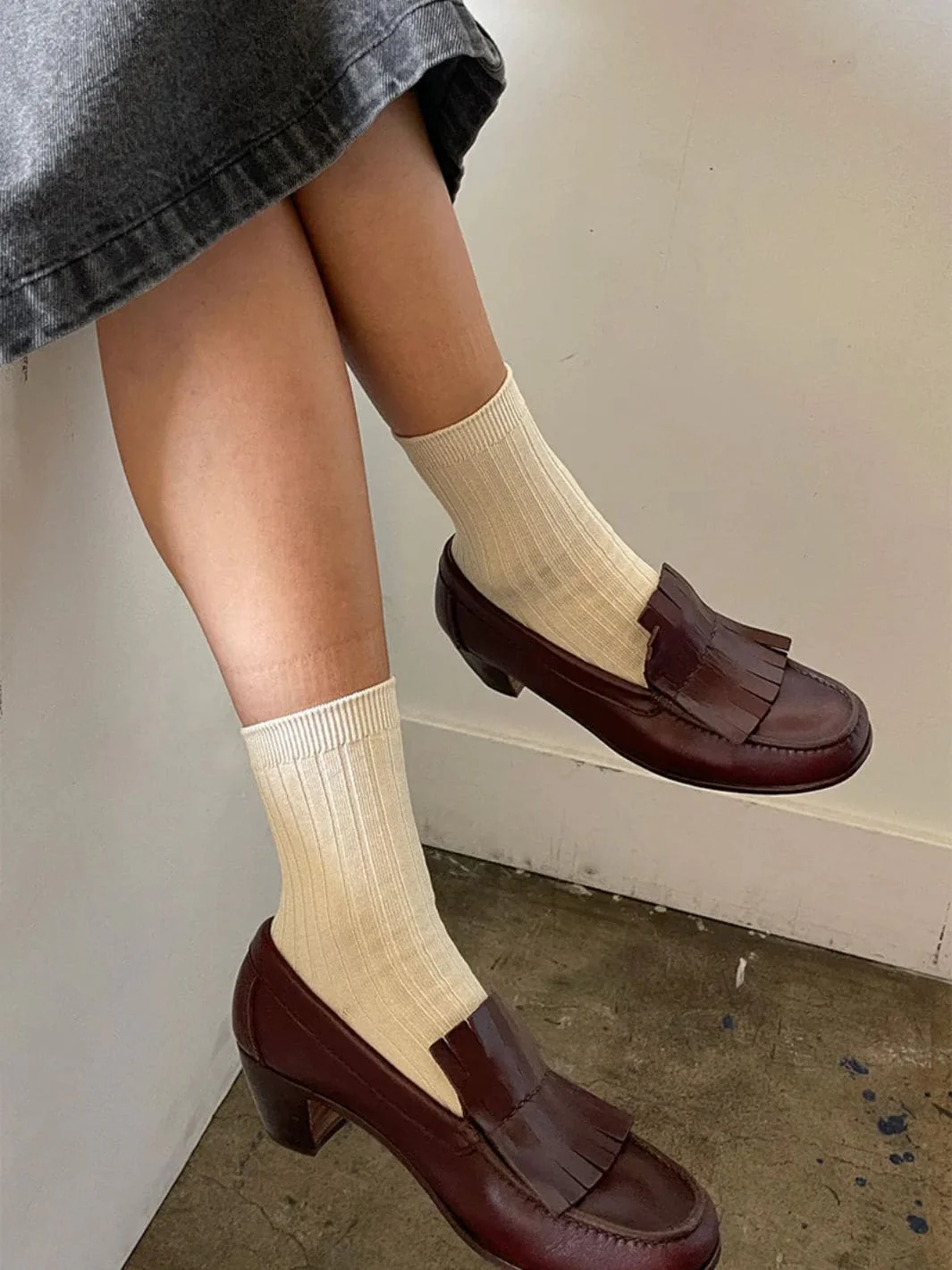 Her Socks (MC Cotton) - Porcelain - Image 3