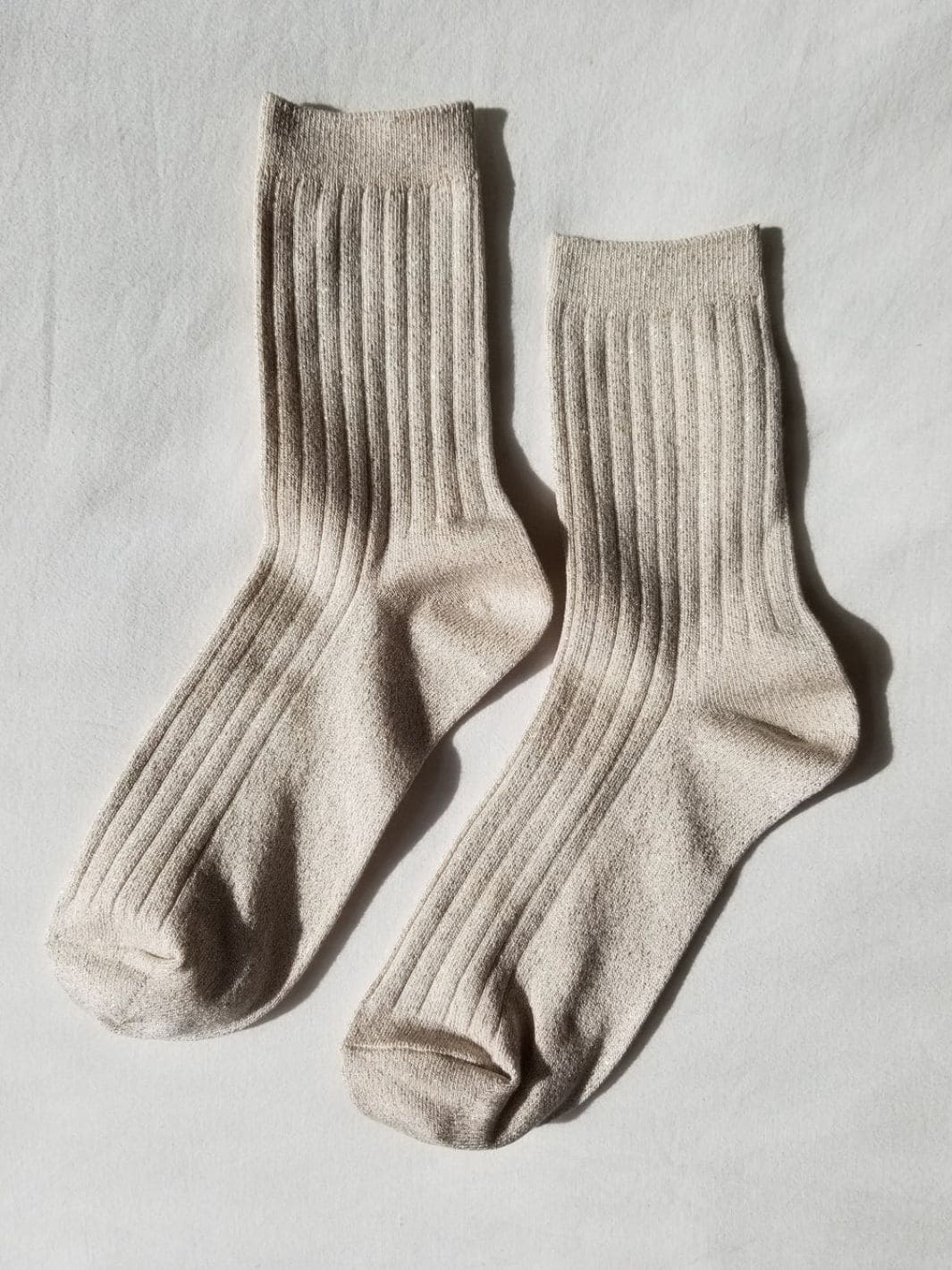 Her Socks (MODAL Lurex) - Ivory Gold Glitter - Image 3