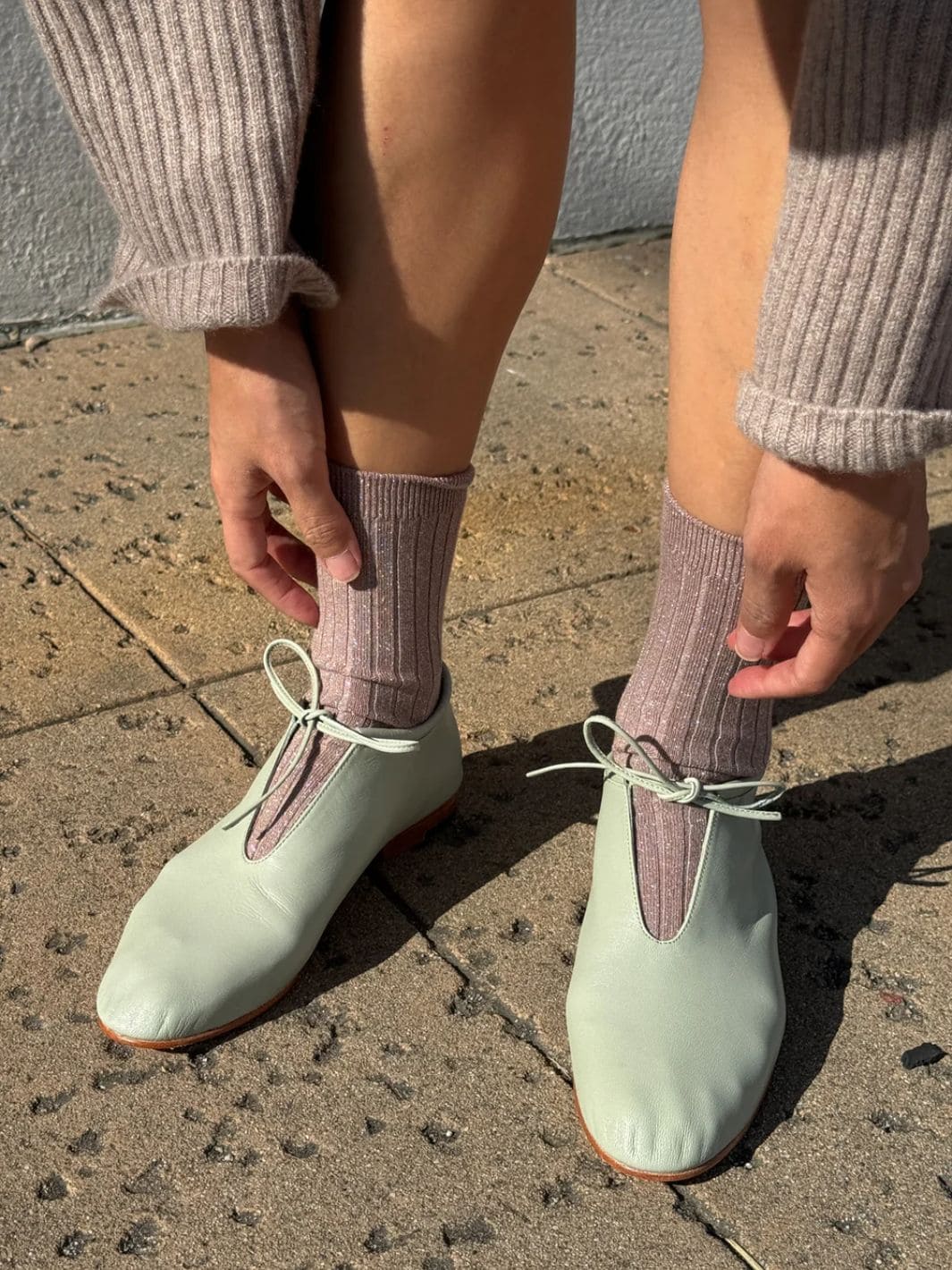 Her Socks (MODAL Lurex) - Jute Glitter - Image 4