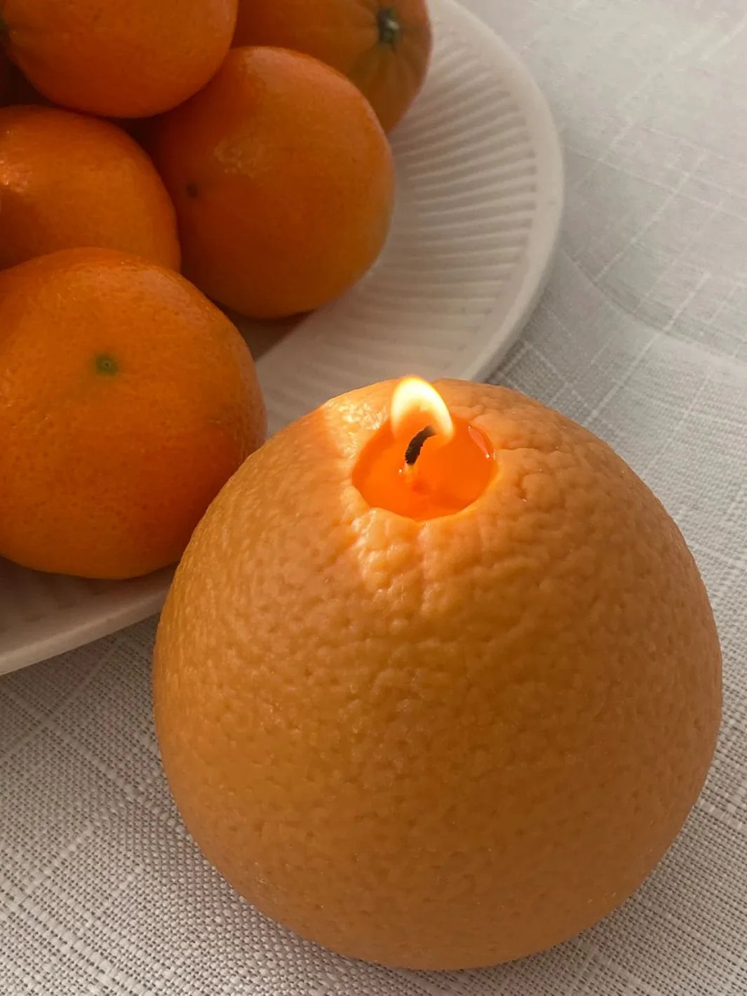 Large Orange Candle - Image 2