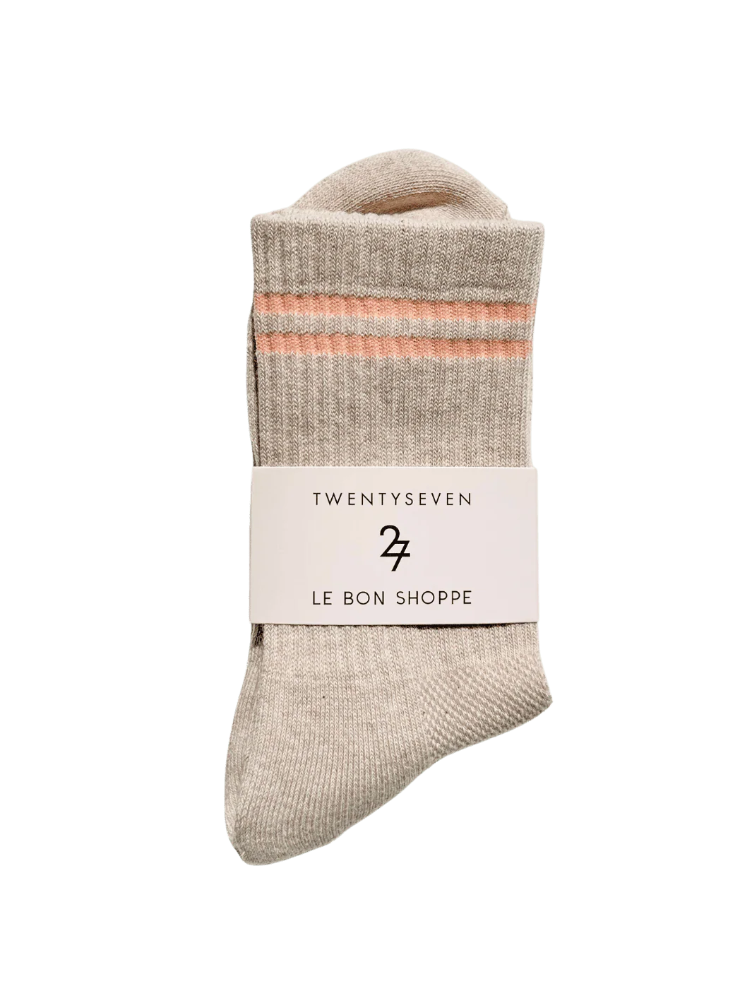 Le Bon Shoppe x Twentyseven Boyfriend Sock - Oatmeal / Rose