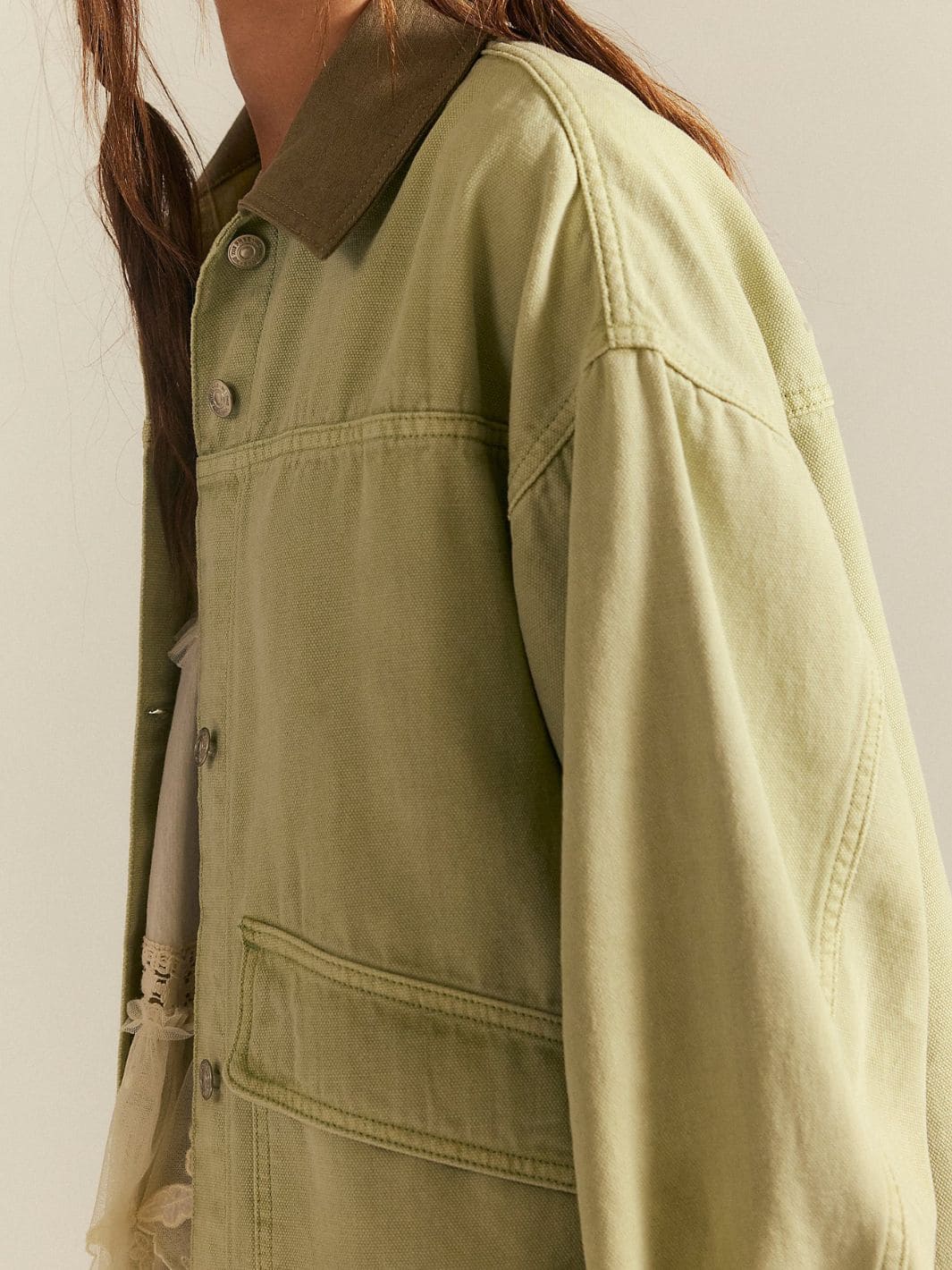 Lemon Denim Jacket - Washed Sage - Image 4