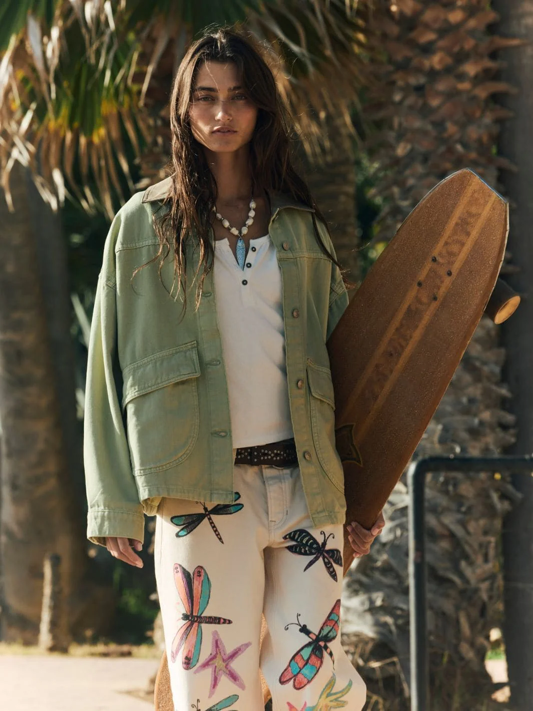 Lemon Denim Jacket - Washed Sage - Image 6