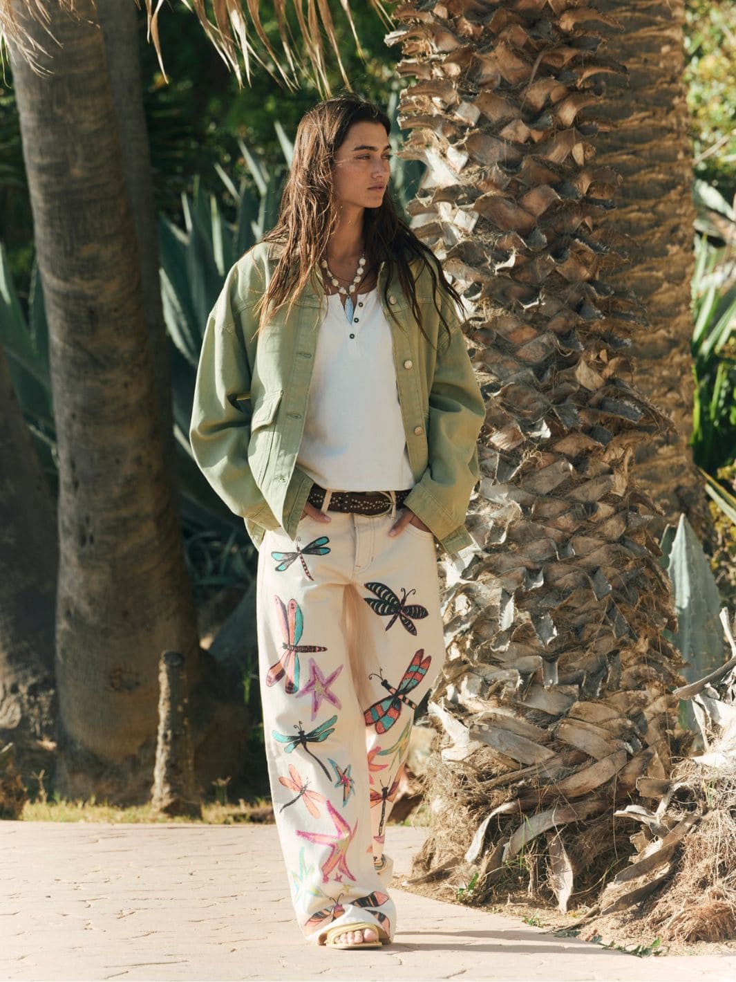 Lemon Denim Jacket - Washed Sage - Image 7