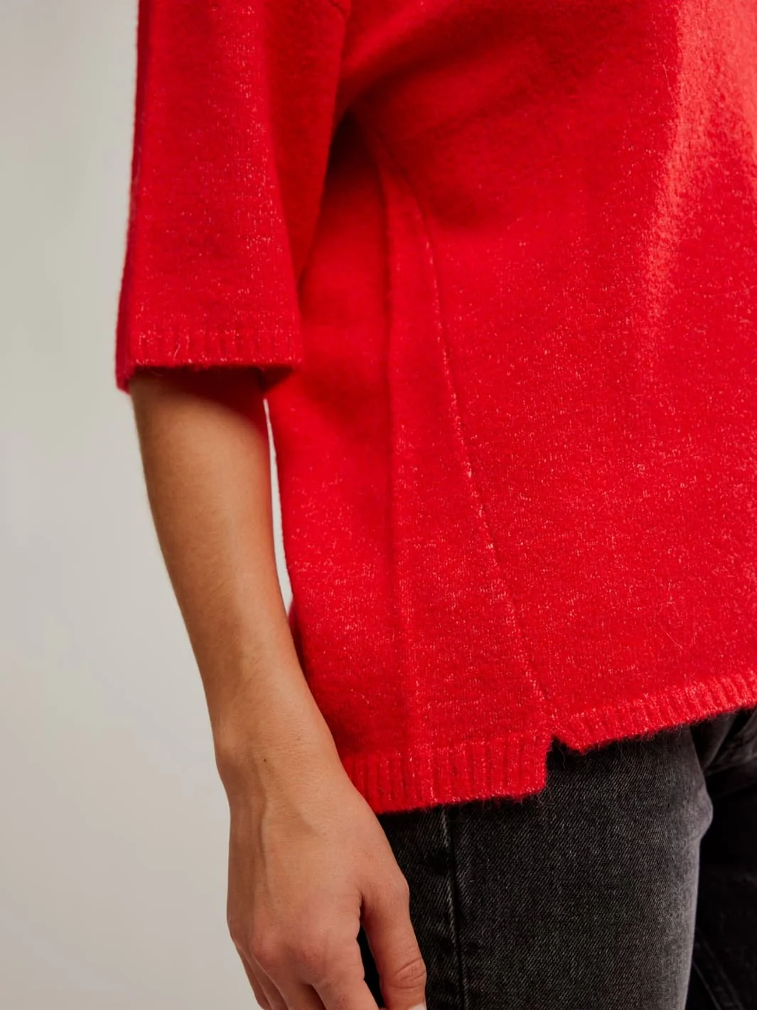 Margot SoftSpun Sweater Tee - Cherry Pop Melange - Image 4
