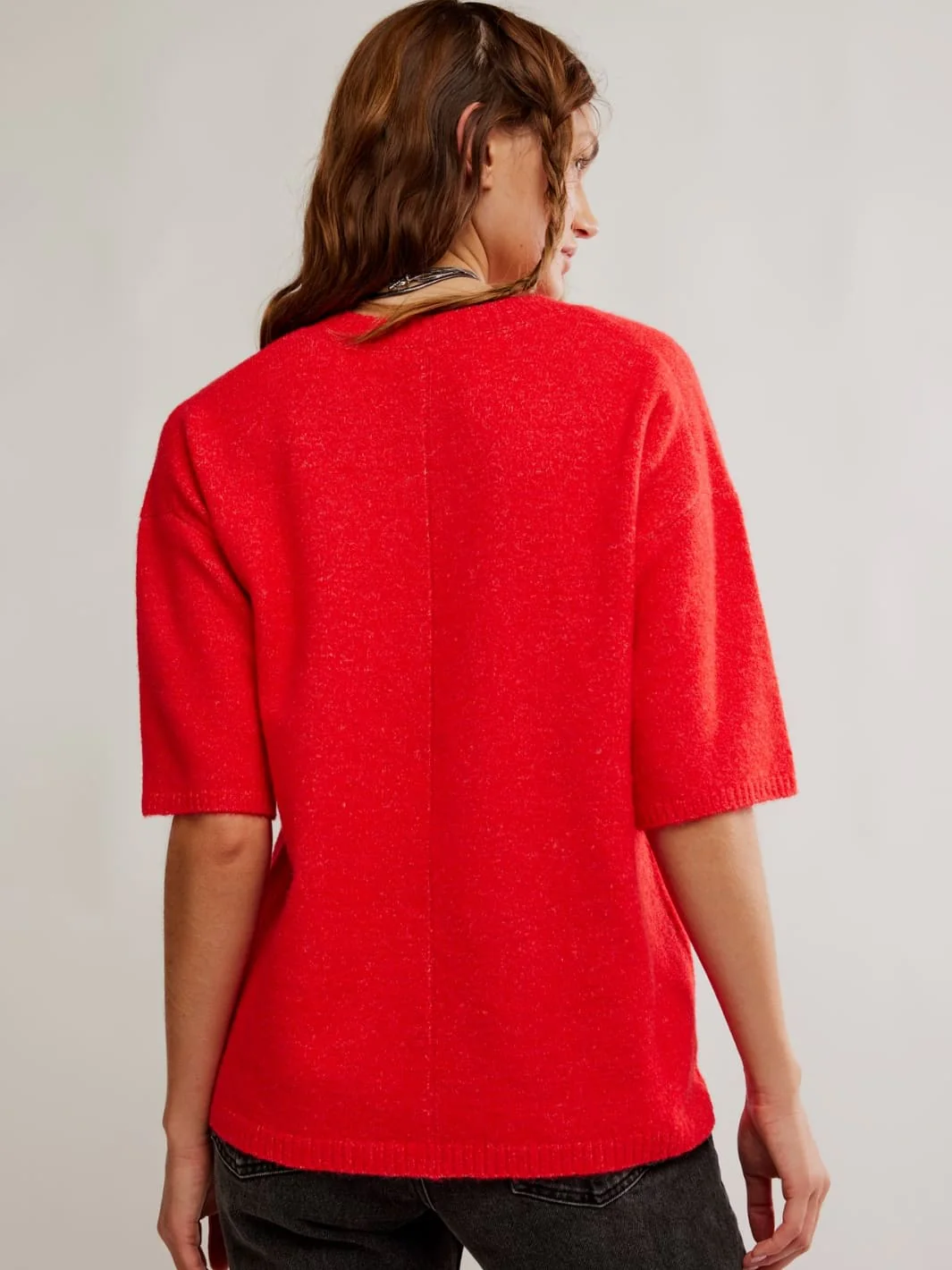 Margot SoftSpun Sweater Tee - Cherry Pop Melange - Image 8