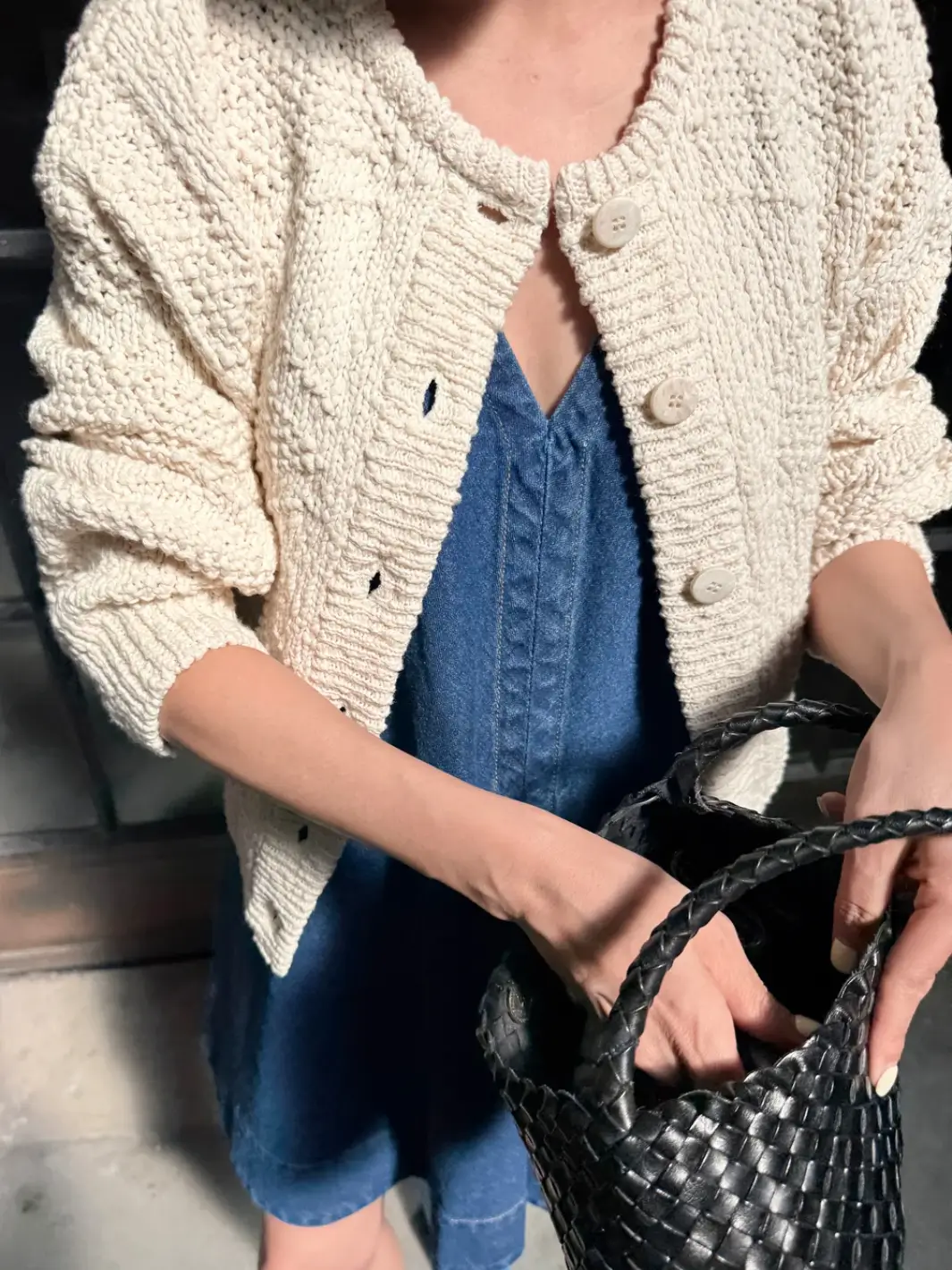 Mason Cotton Cardigan - Naturel - Image 3