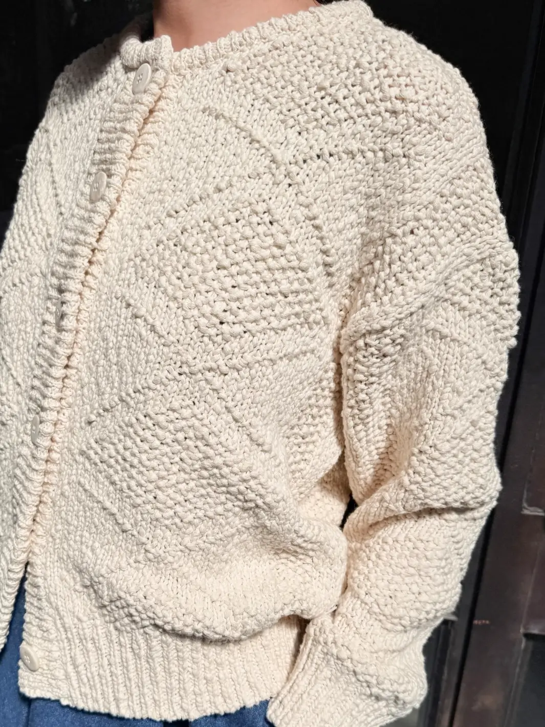 Mason Cotton Cardigan - Naturel - Image 4