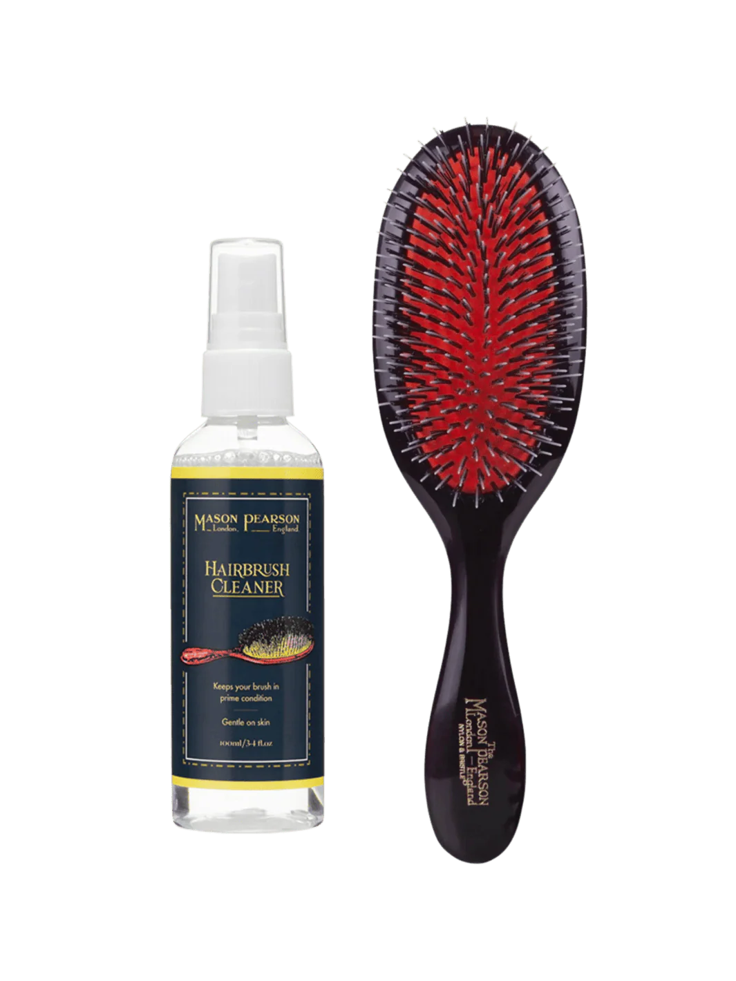 Mason Pearson Boar Bristle & Nylon Mix Hair Brush Cleaning Set