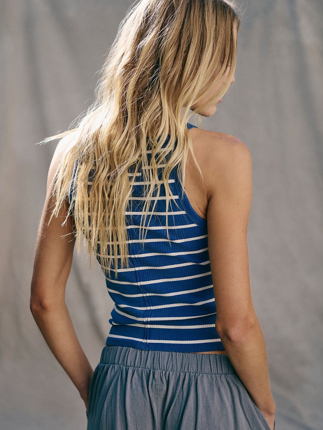 Mia Striped Tank - Navy Combo - Image 3