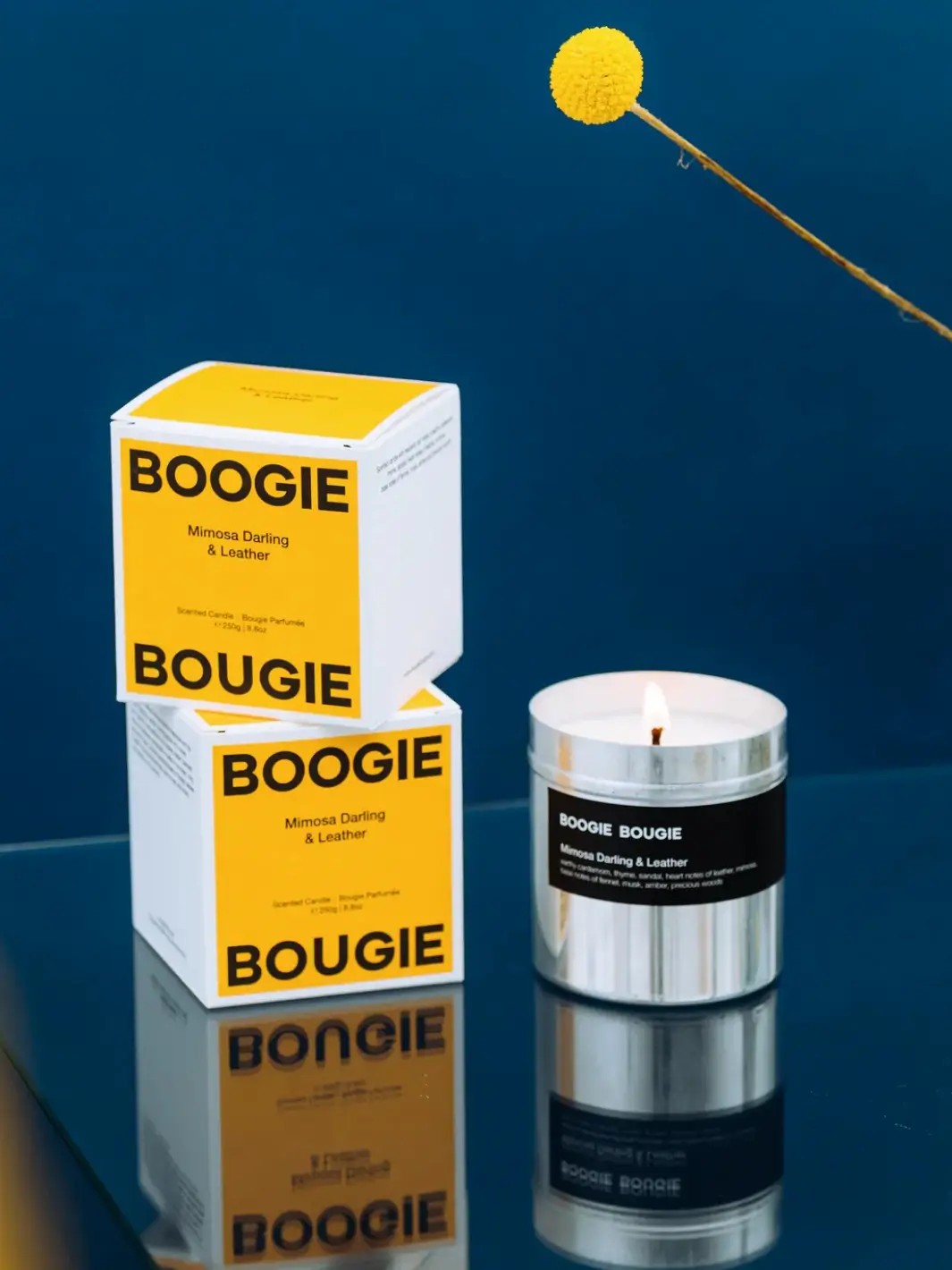 Mimosa Darling & Leather Candle - Image 2