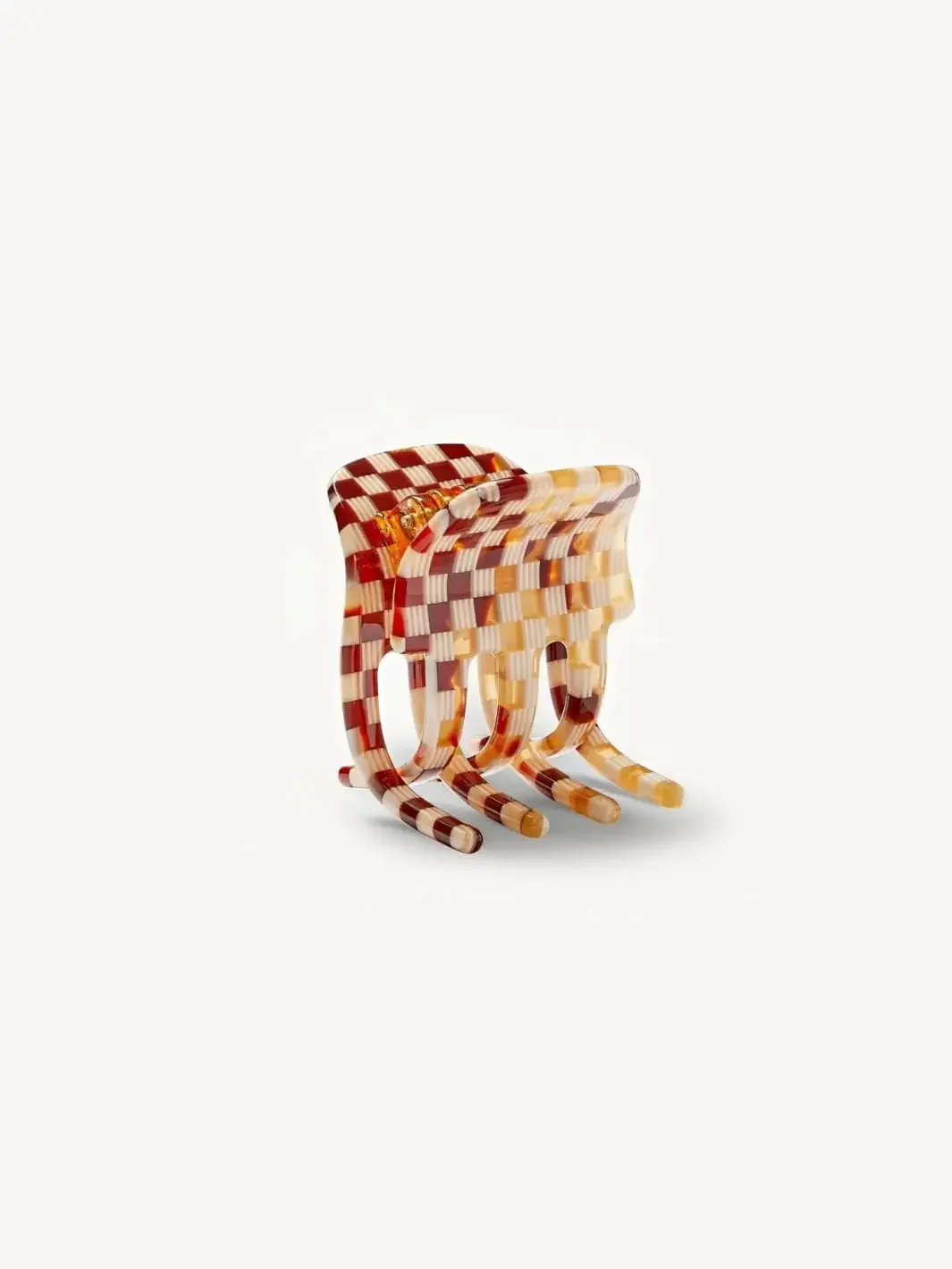 Mini Claw in Tortoise Checker - Image 2