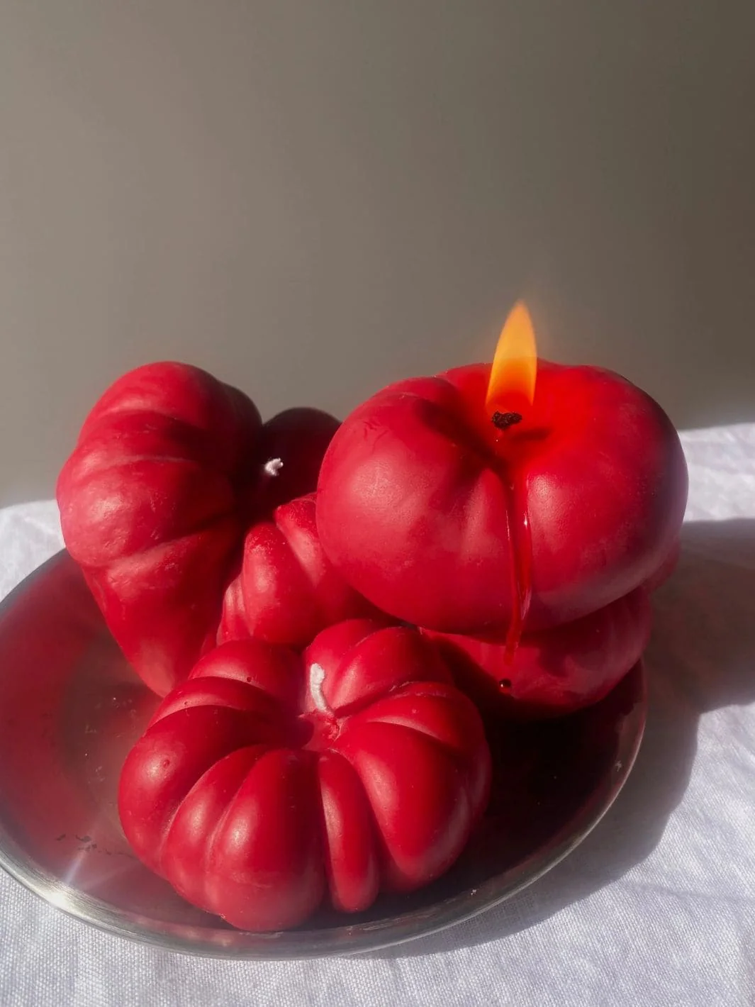 Mini Tomato Candle - Red - Image 4