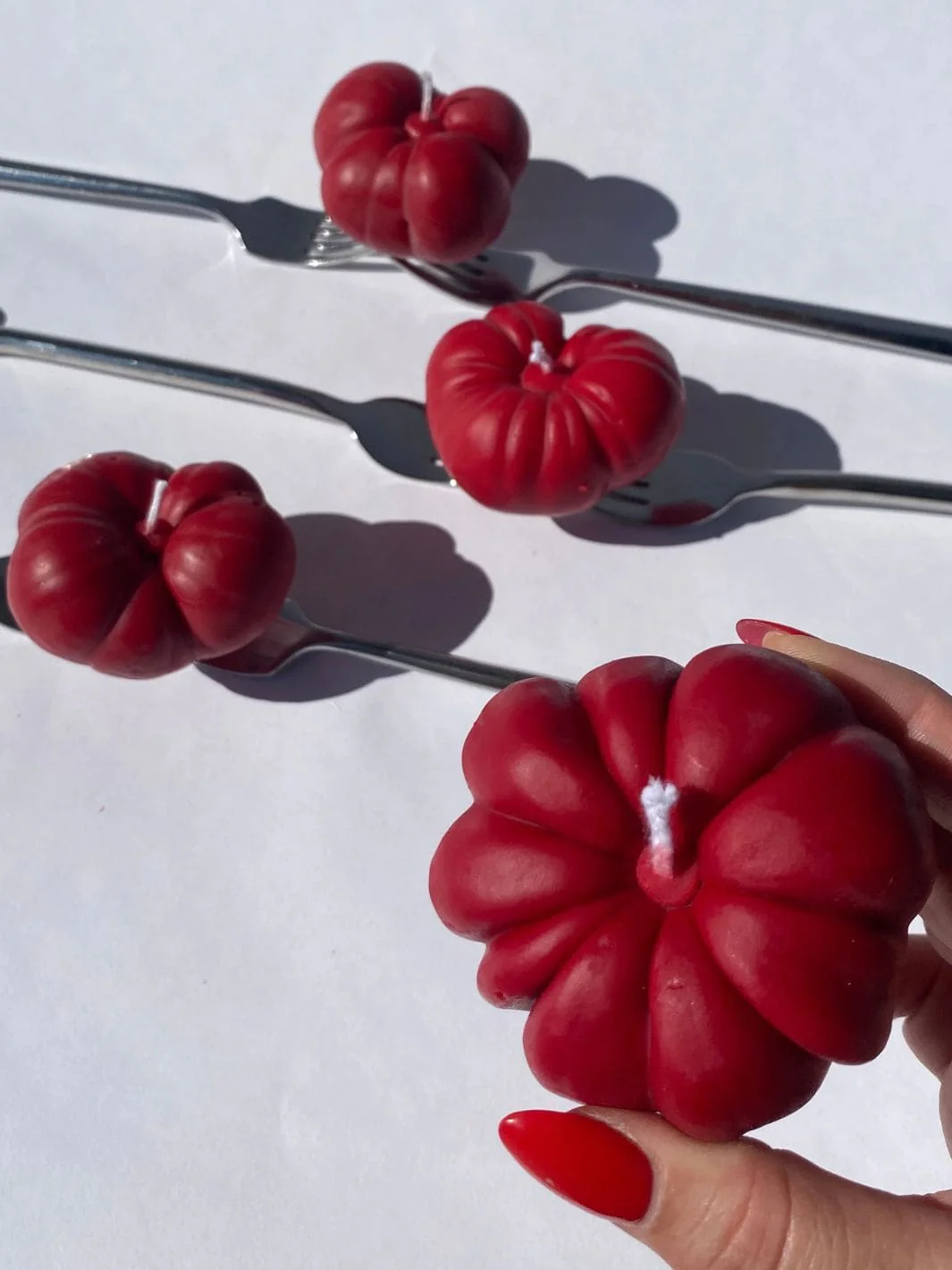 Mini Tomato Candle - Red - Image 8