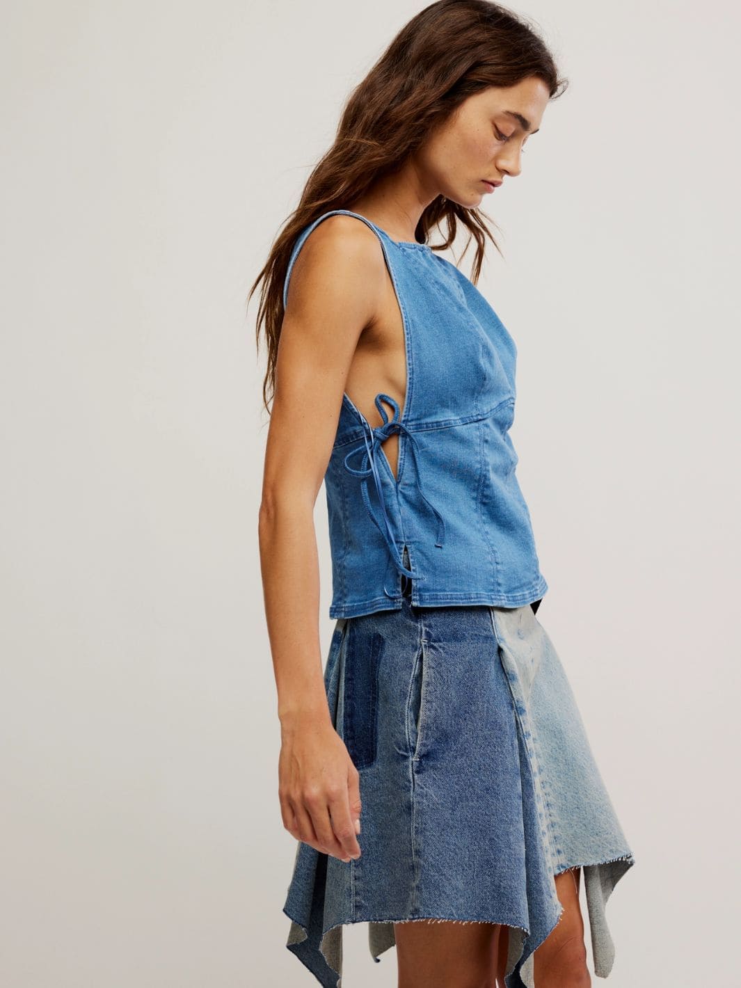 Not My Fault Corset - Denim Baby Blue - Image 3