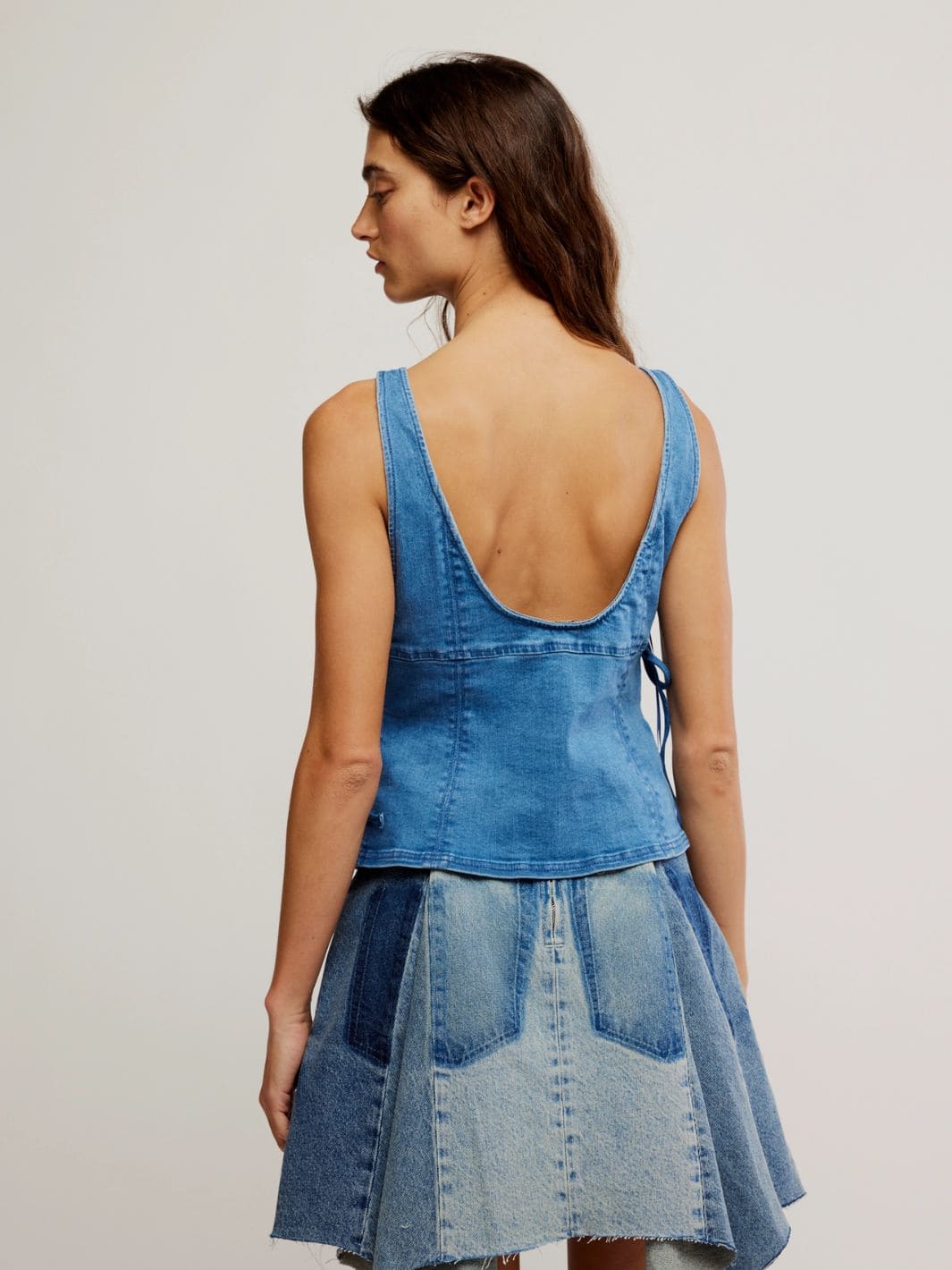 Not My Fault Corset - Denim Baby Blue - Image 5