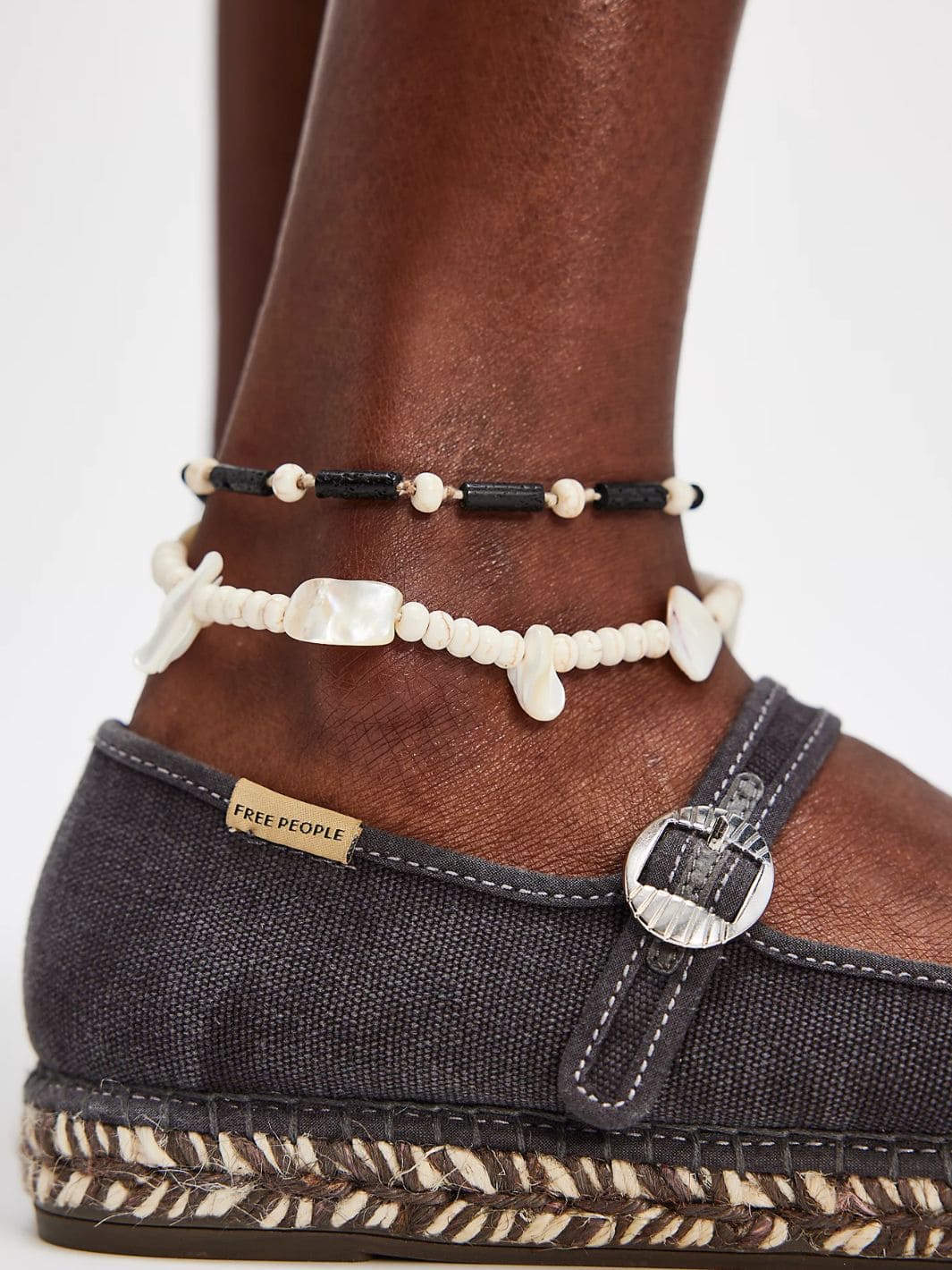 Oasis Mary Jane Espadrilles - Washed Black - Image 4