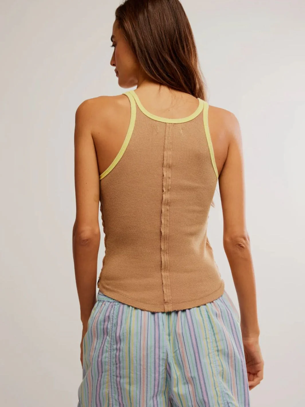 Only 1 Solid Ringer Tank - Praline Sunshine Combo - Image 8