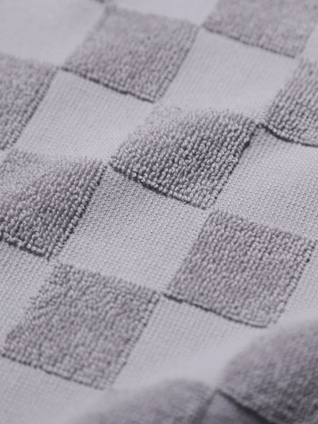 Organic Poolside Checkered Beach Towel - Pumice - Image 3