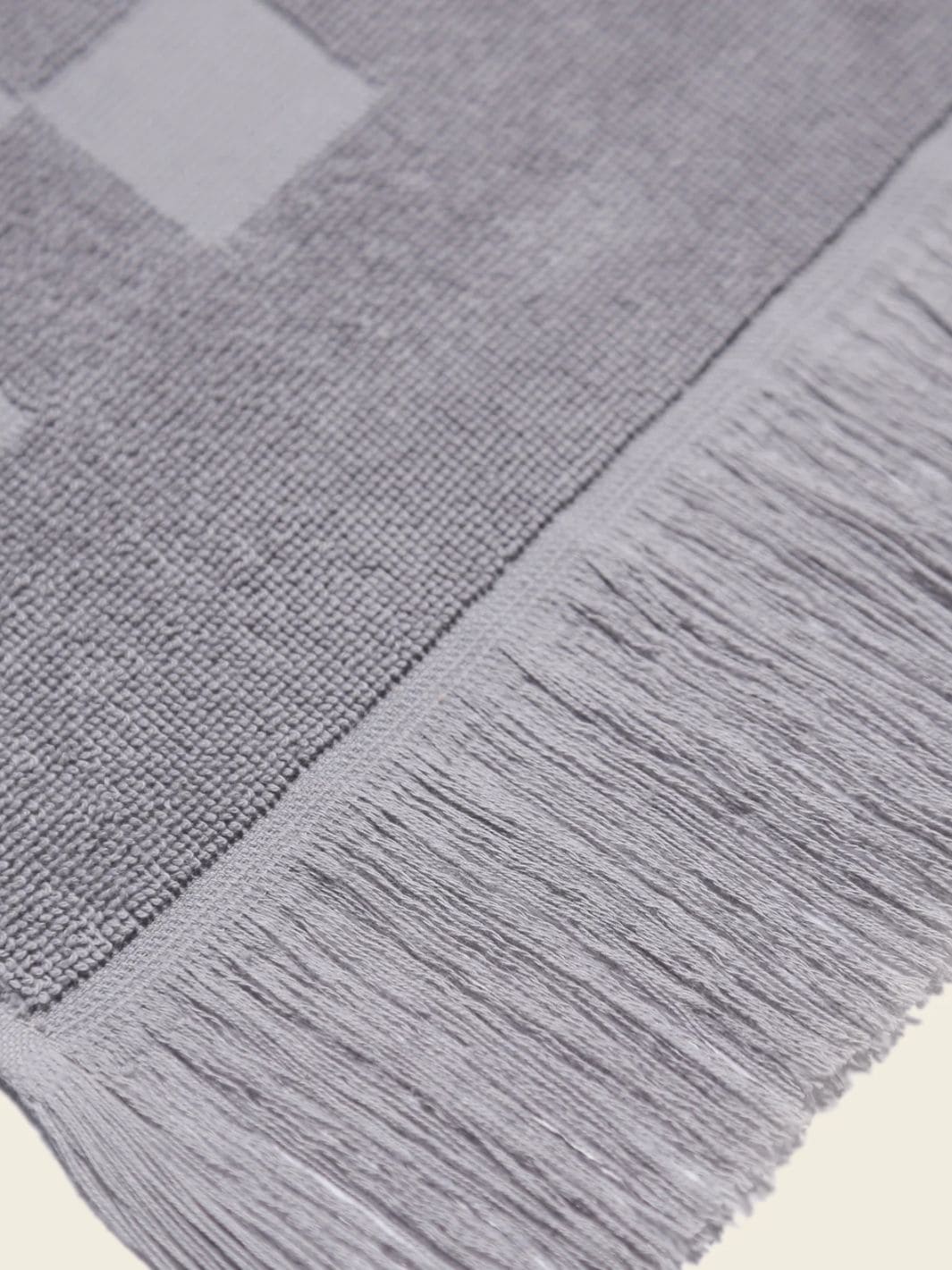 Organic Poolside Checkered Beach Towel - Pumice - Image 4