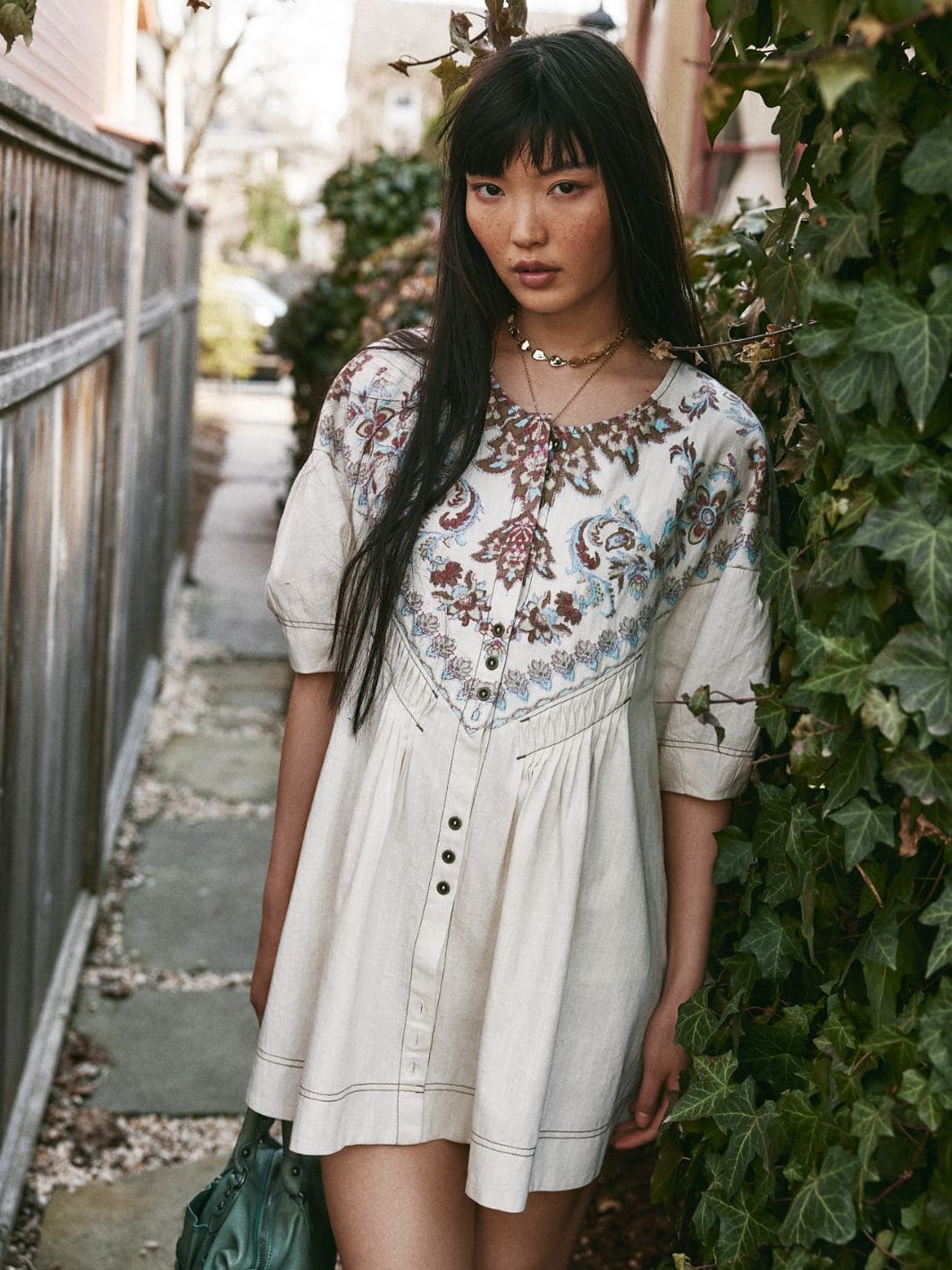 Orson Mini Dress - Ivory Combo - Image 6