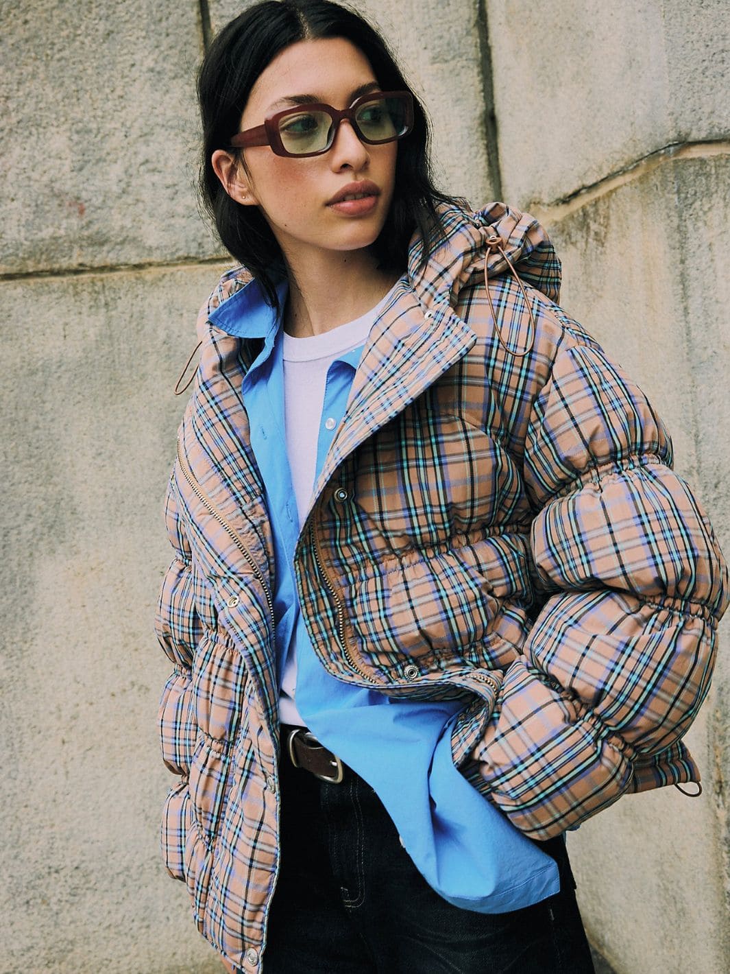 Party Of One Puffer Jacket - Tan Combo - Image 5