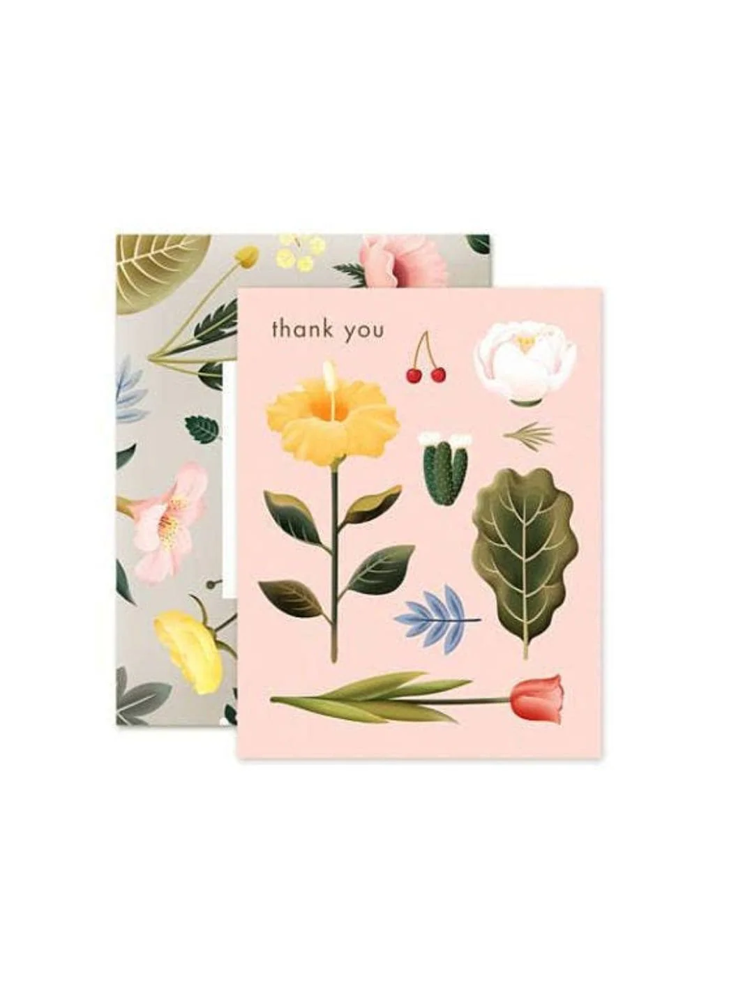 Pastel Blossoms Thank You Card - Blush - Image 2