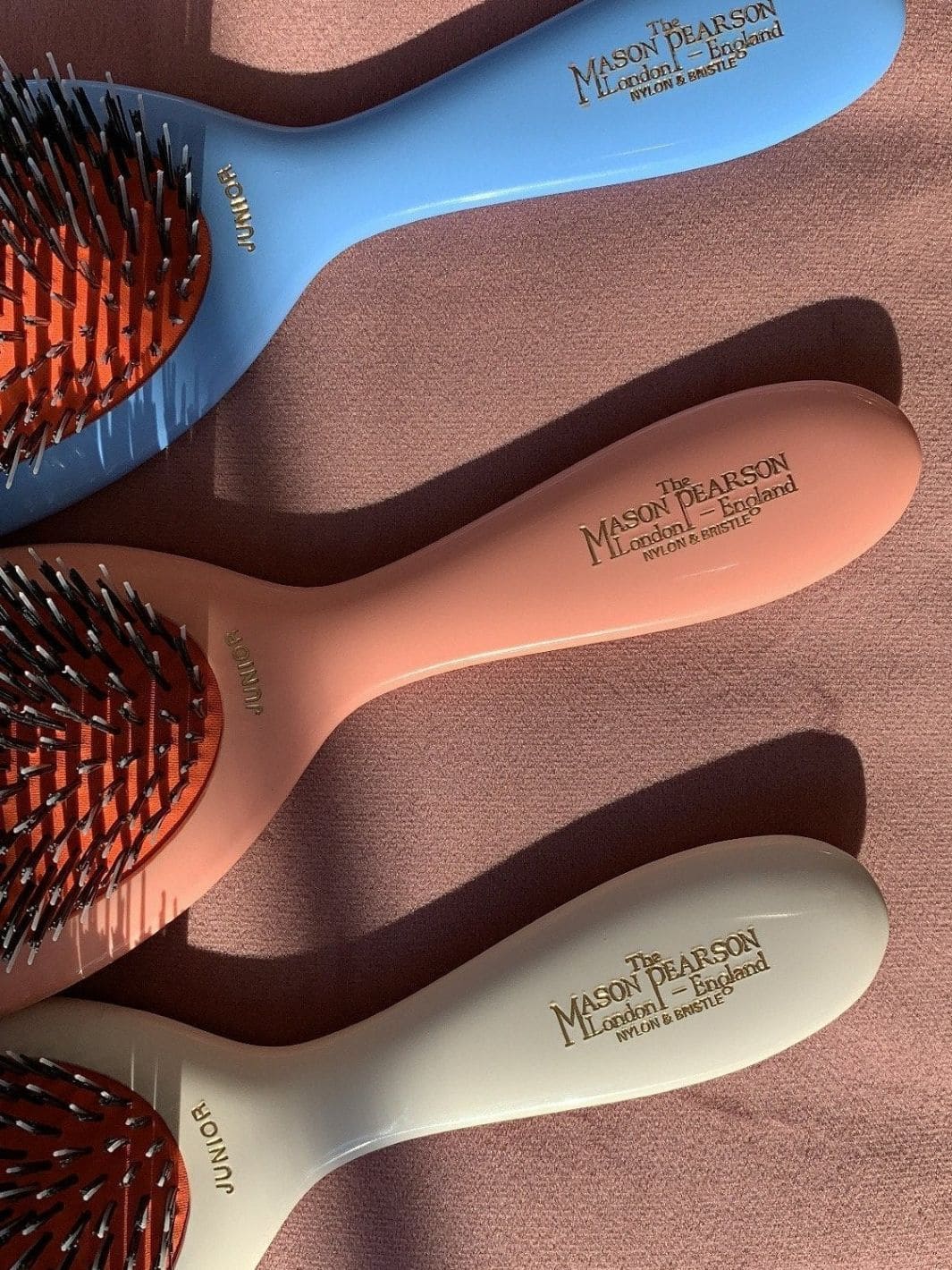 Pastel Pink Boar Bristle & Nylon Mix Mason Pearson Hair Brush - Image 5