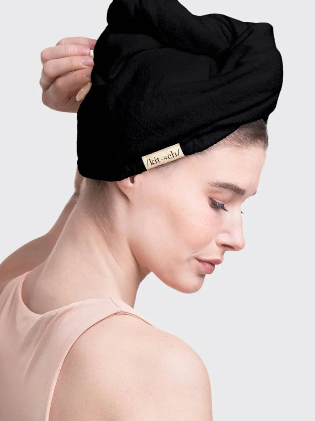 Quick Dry Hair Towel - Eco Black - Image 2